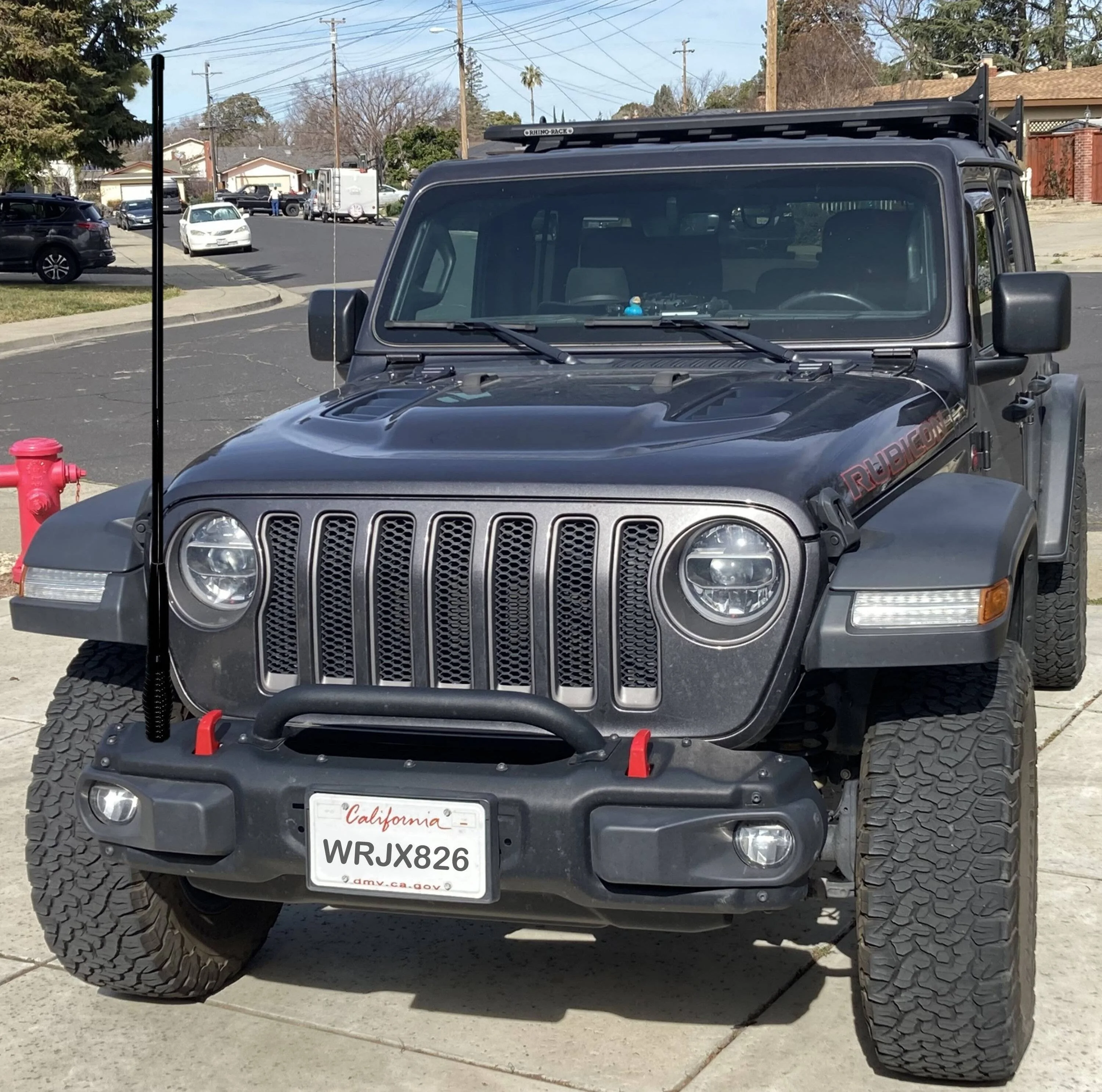 Jeep Wrangler JL Half wave GMRS antenna recommendations AntennaPicGray