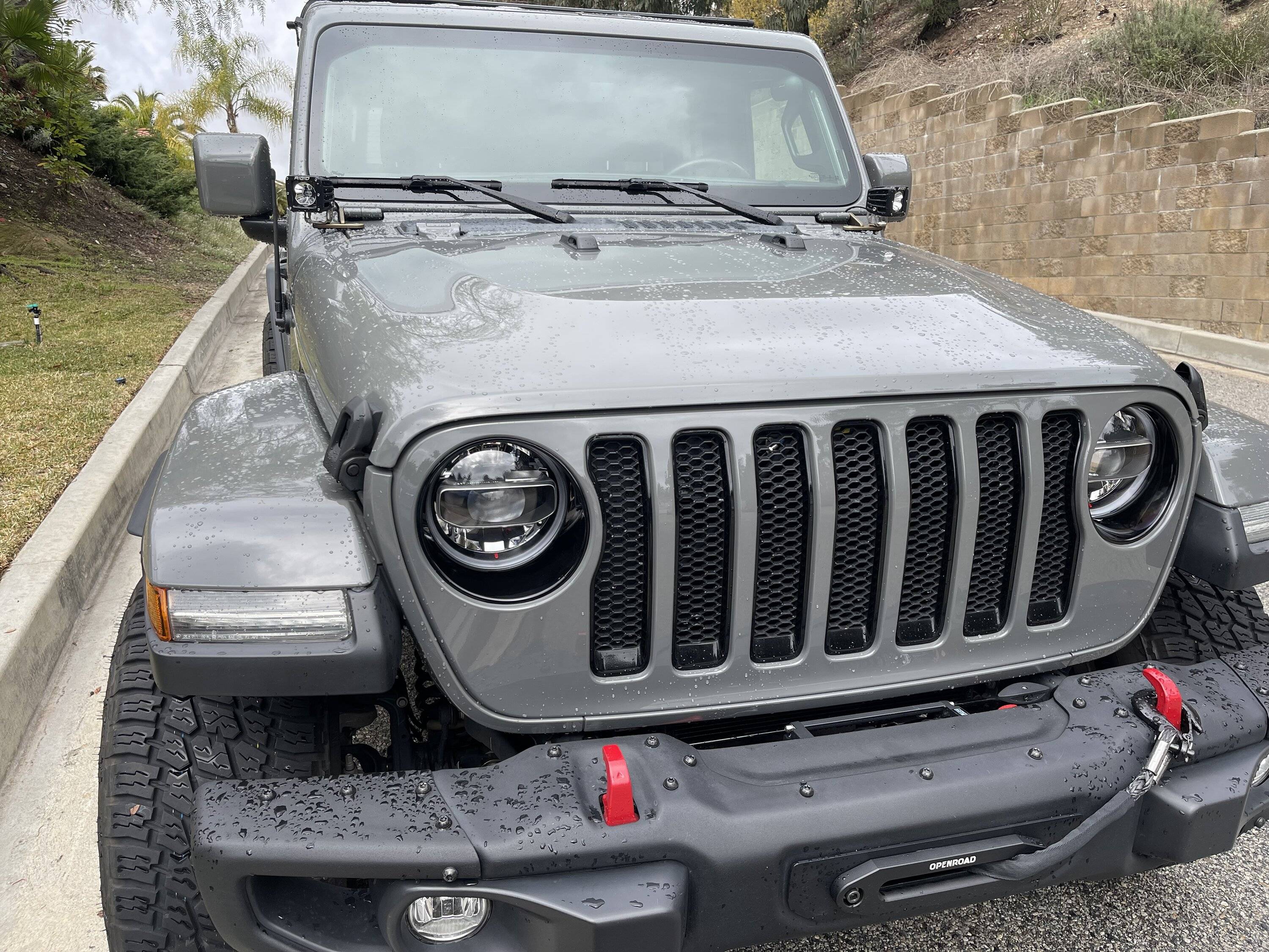 Jeep Wrangler JL POD light mount on Pillar IMG_2655