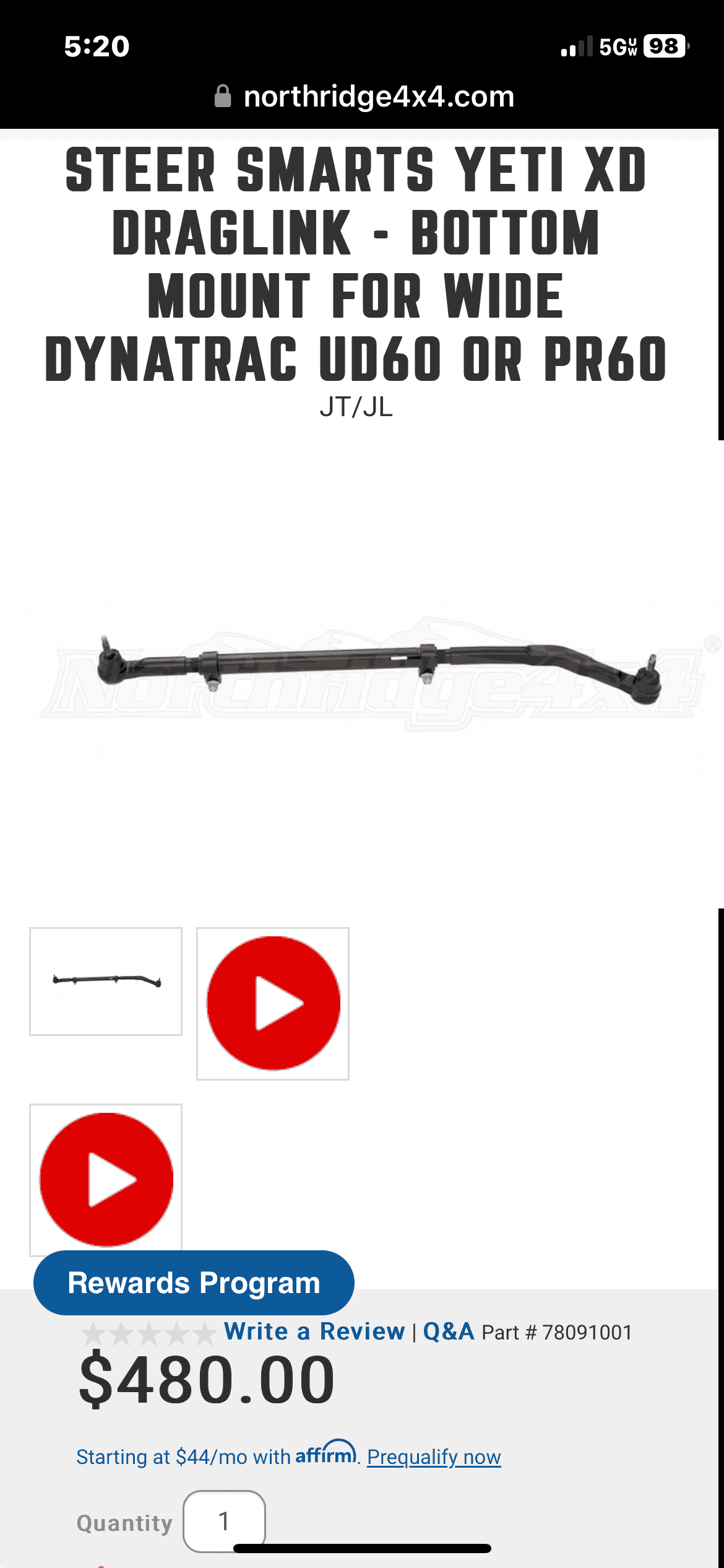 Jeep Wrangler JL Is it possible to replace just the outer drag link end? IMG_7476