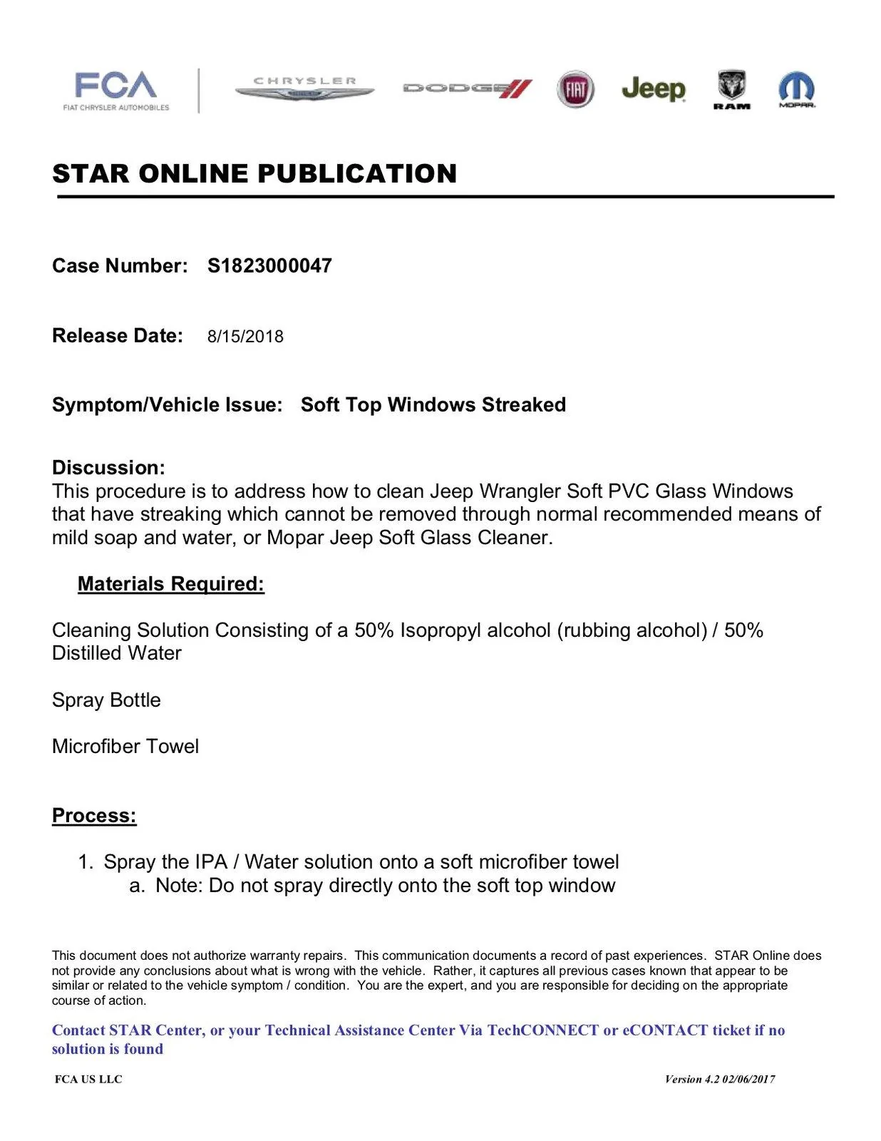 Jeep Wrangler JL Issue Bulletin: Soft Top Windows Streaked JL_S1823000047_Soft_Top_Windows_Streaked-1