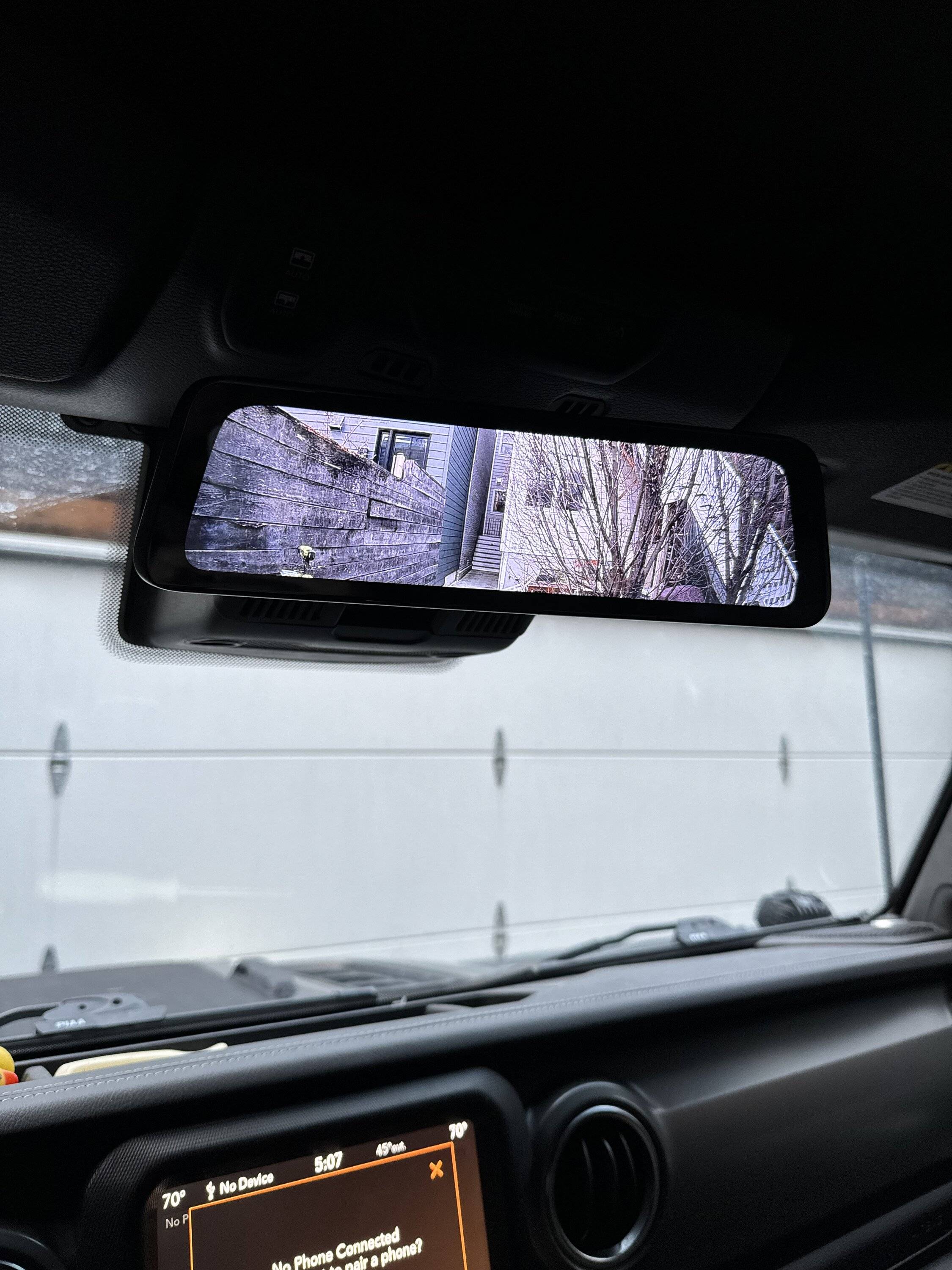 Jeep Wrangler JL Installing a Digital Rear View Mirror / Dash Cam IMG_4480