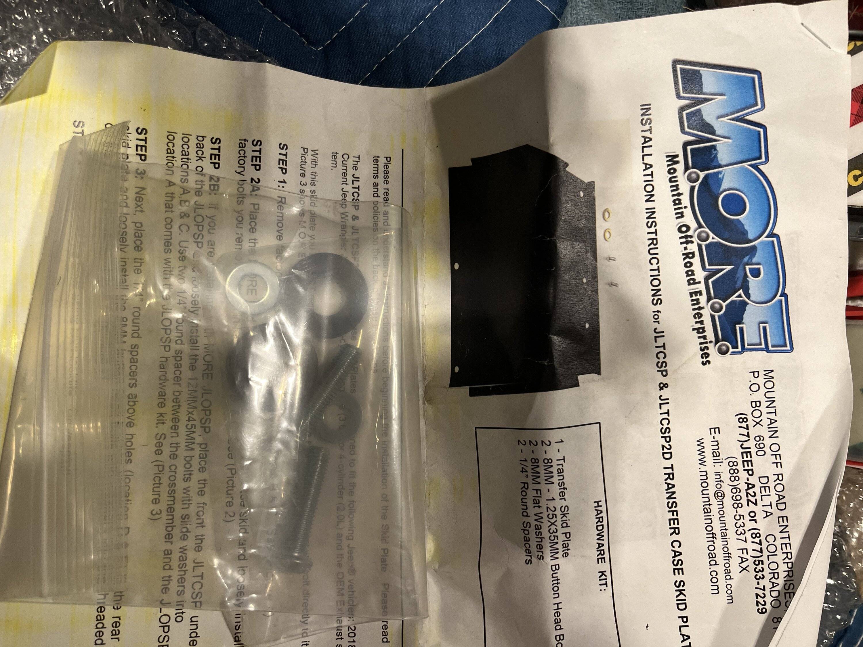 Jeep Wrangler JL Transfer Case Skid Plate 2 door IMG_0830
