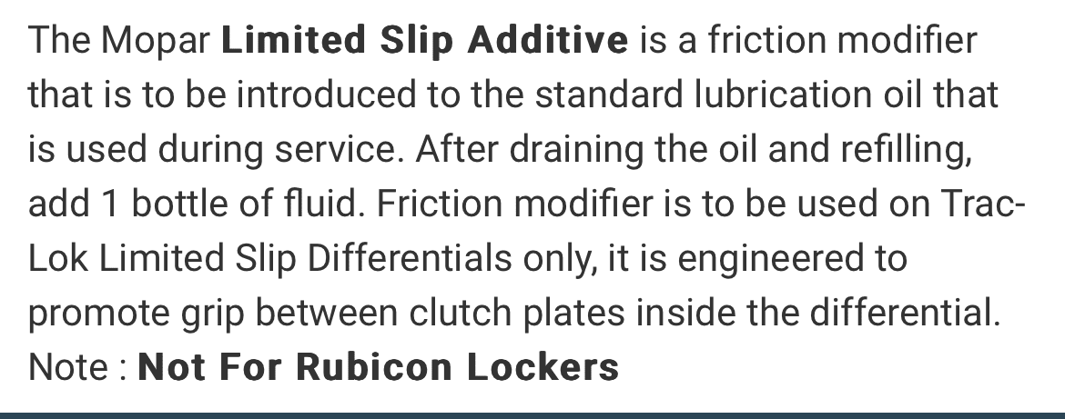 Jeep Wrangler JL Friction Modifier or no? Amsoil 1706967805674