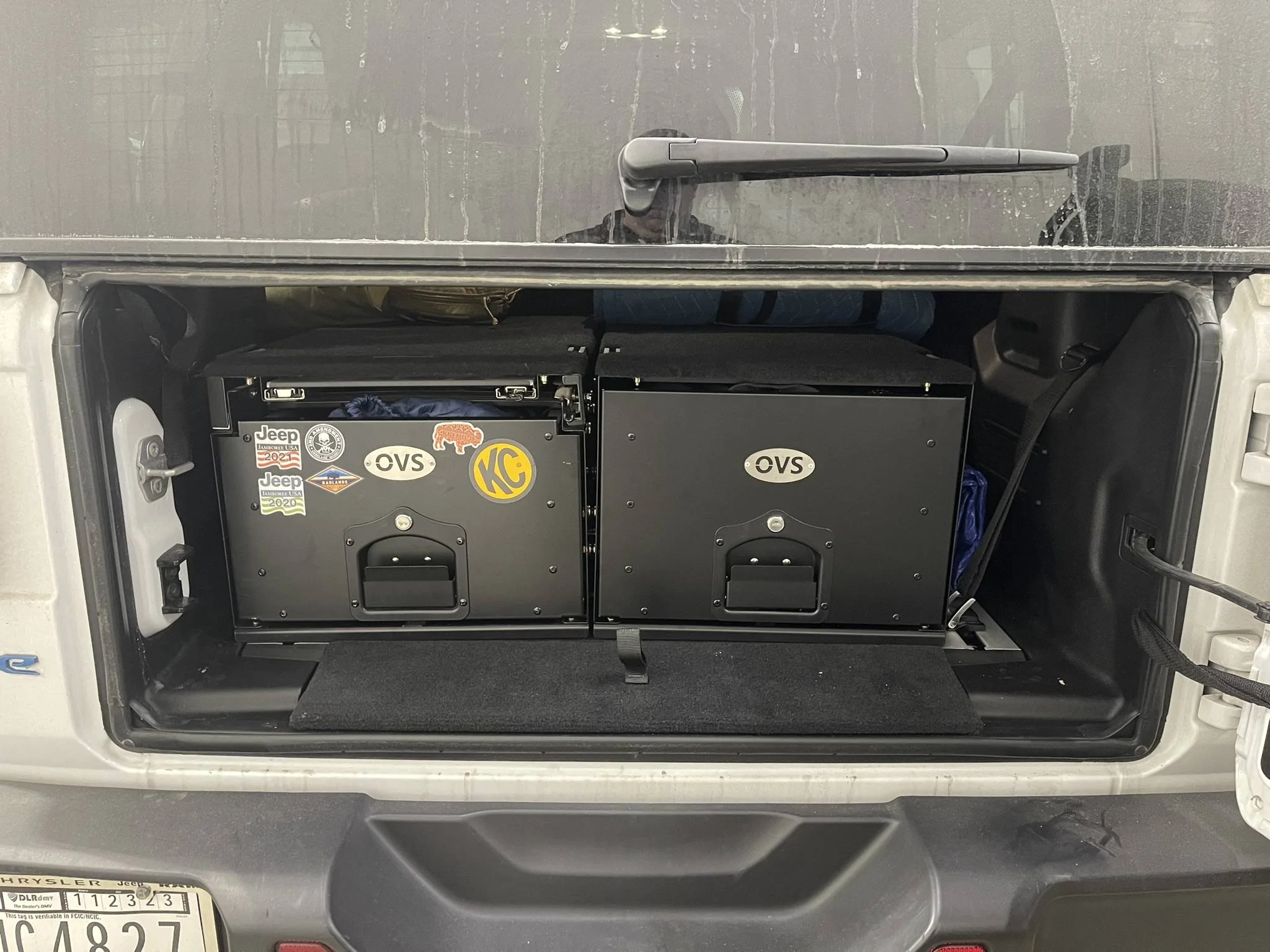 JOSHELA For 2024 Jeep JLU Left Side Trunk Safe Box With Security Lock For Jeep Wrangler JLU 2024 Up 4DR Black Metal Storage Accessories