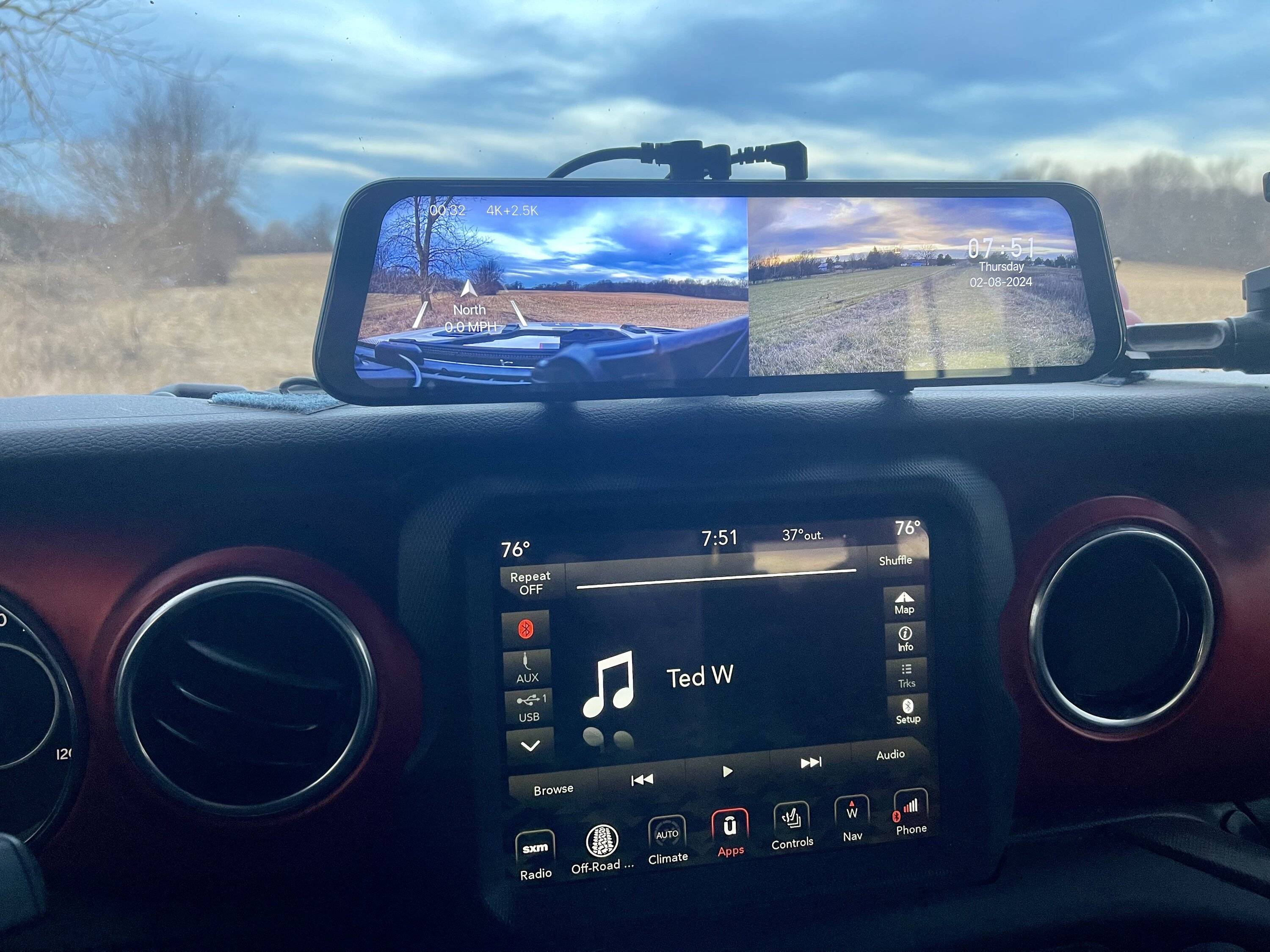 Jeep Wrangler JL The Wolfbox G900 4k Front Camera 2.5k rear camera Dash Cam System. My review of it The Pros and Cons IMG_0168
