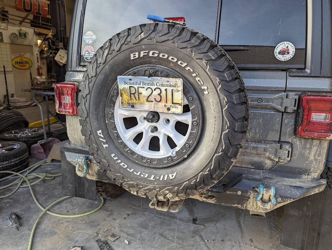Jeep Wrangler JL Cheap and easy plate relocate PXL_20240209_231228752