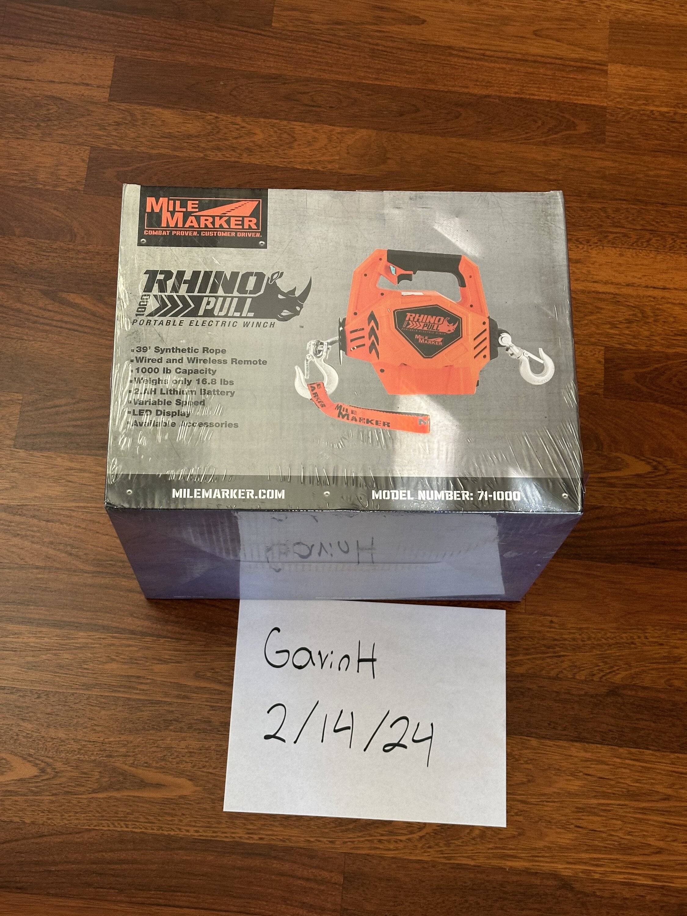 Jeep Wrangler JL Mile Marker Rhino Pull Winch $350 IMG_9910