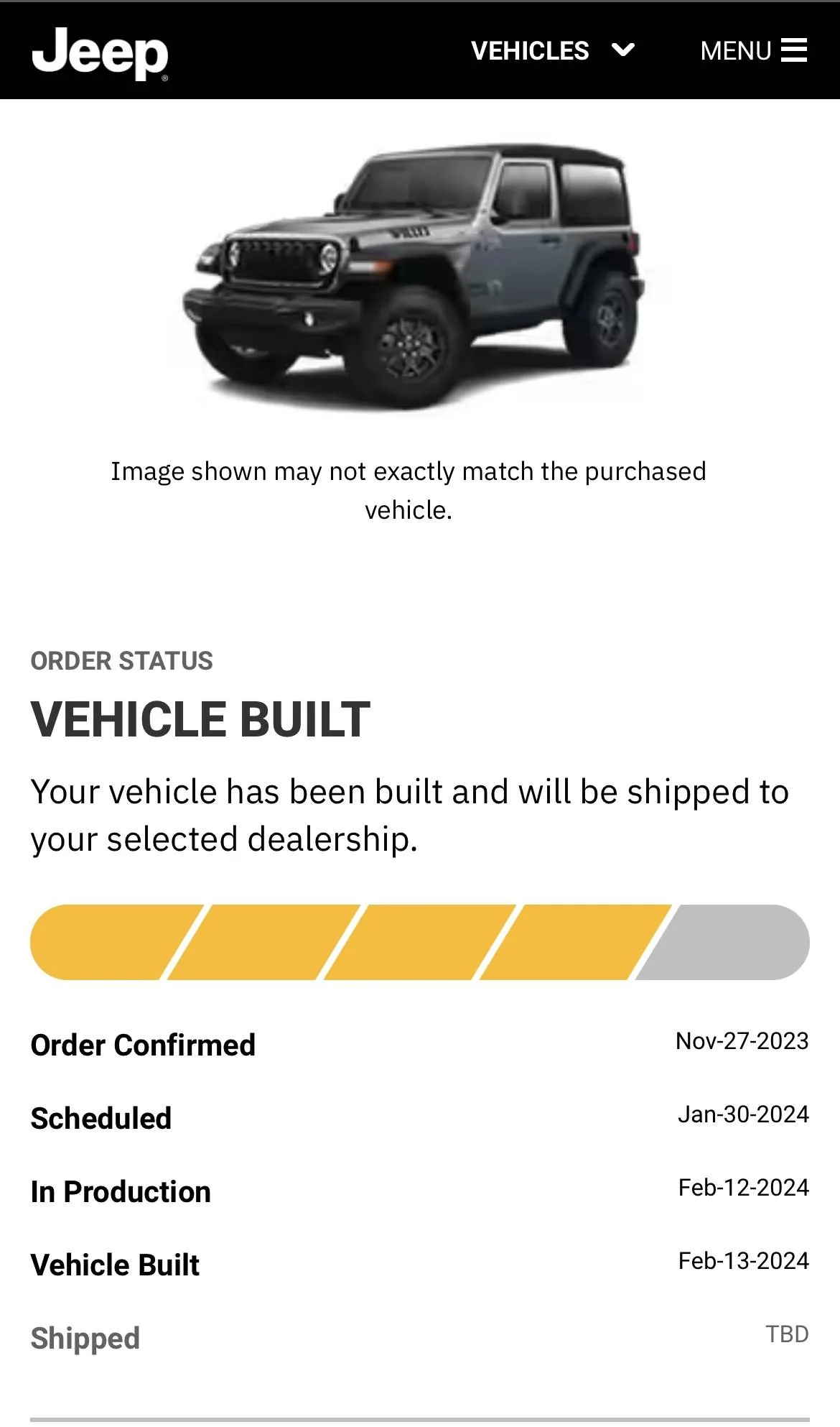 Jeep Wrangler JL 2024 Order (still) Waiting Room IMG_2050