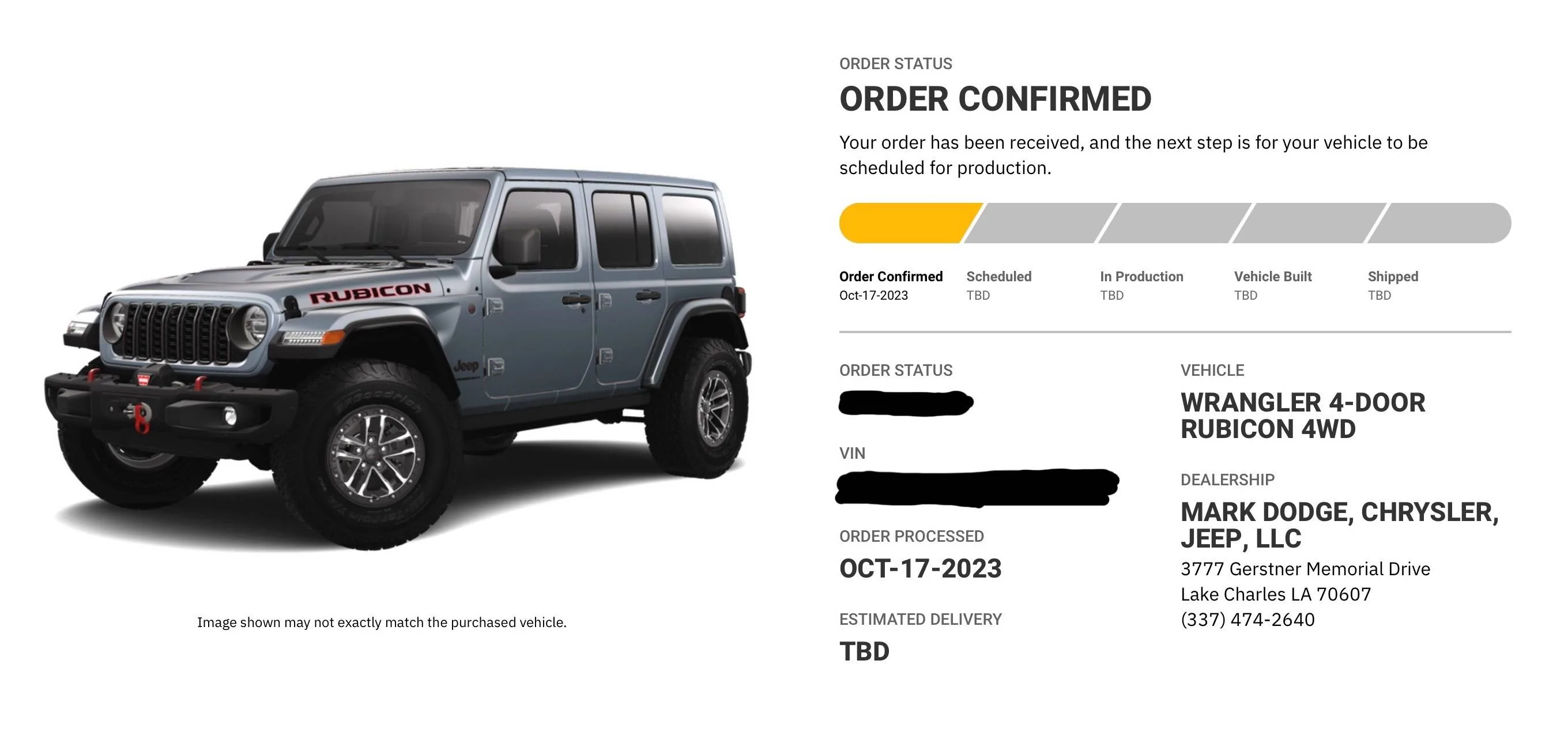Jeep Wrangler JL 2024 Order (still) Waiting Room IMG_0593