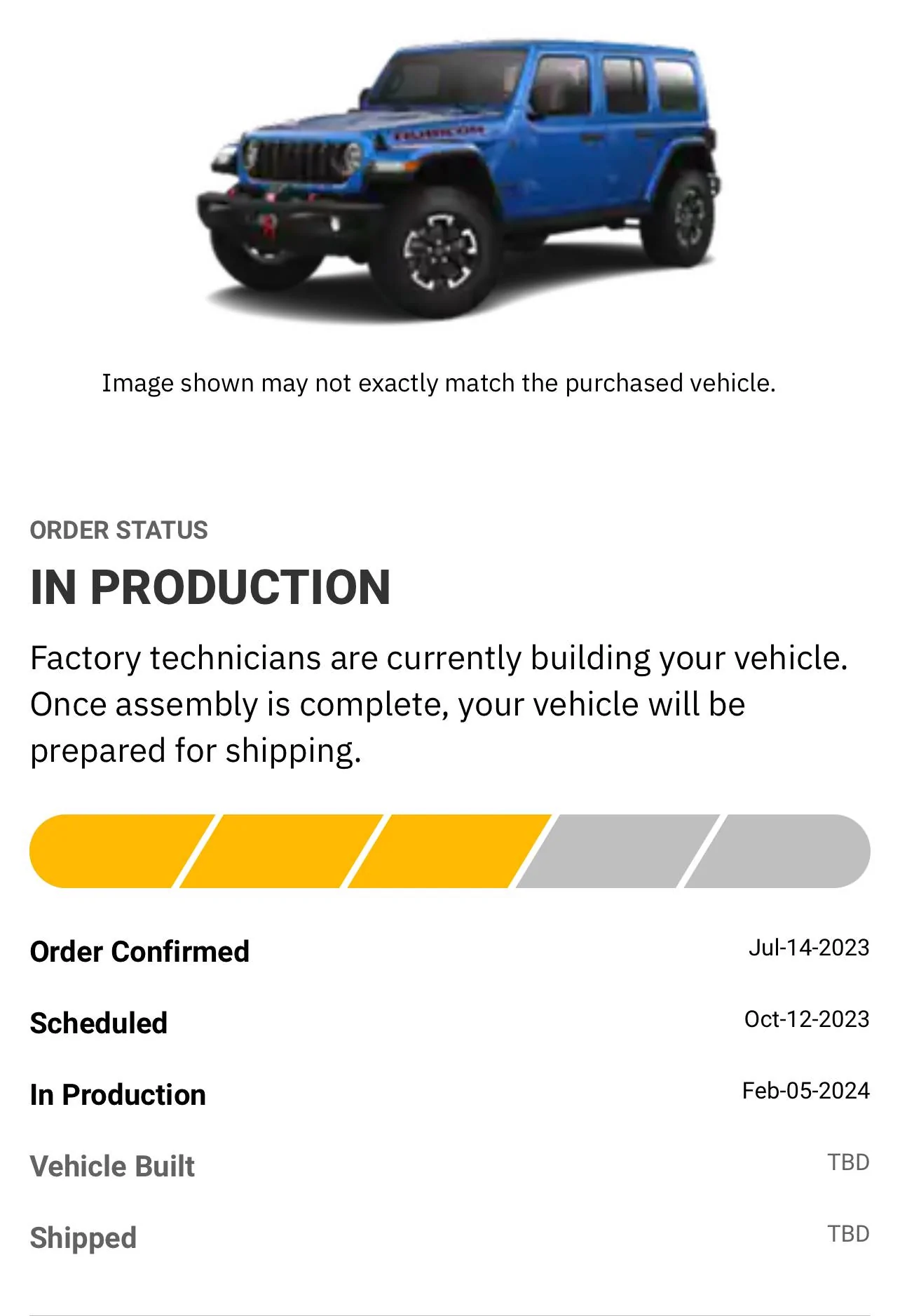 Jeep Wrangler JL 2024 Order (still) Waiting Room IMG_0401
