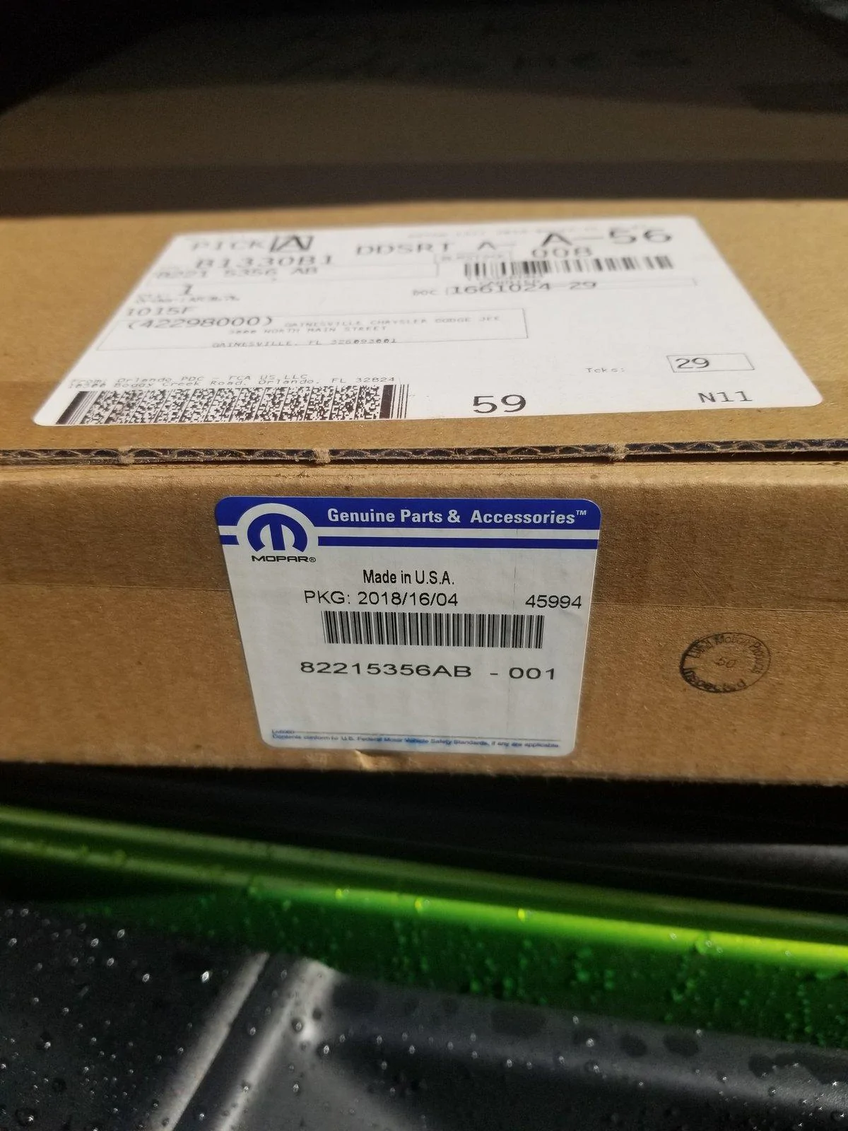 Jeep Wrangler JL Mopar tailgate reinforcement 20180906_162047