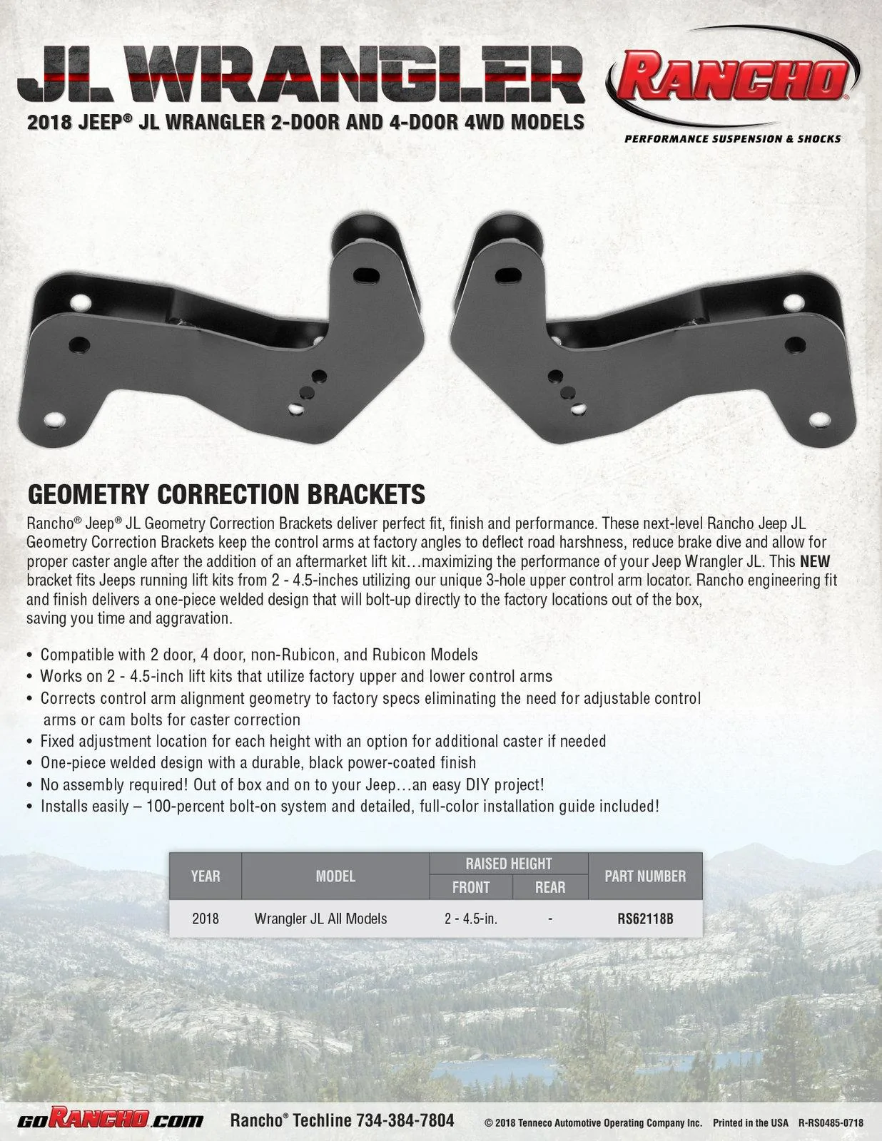 Jeep Wrangler JL EVO MFG Enforcer 2.5 vs Rancho 2" jl_rs62118