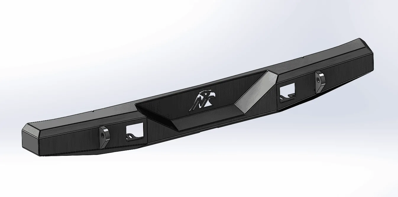 Jeep Wrangler JL Next Venture Full Width Rear Bumper NV Wingless Rear Bumper 1