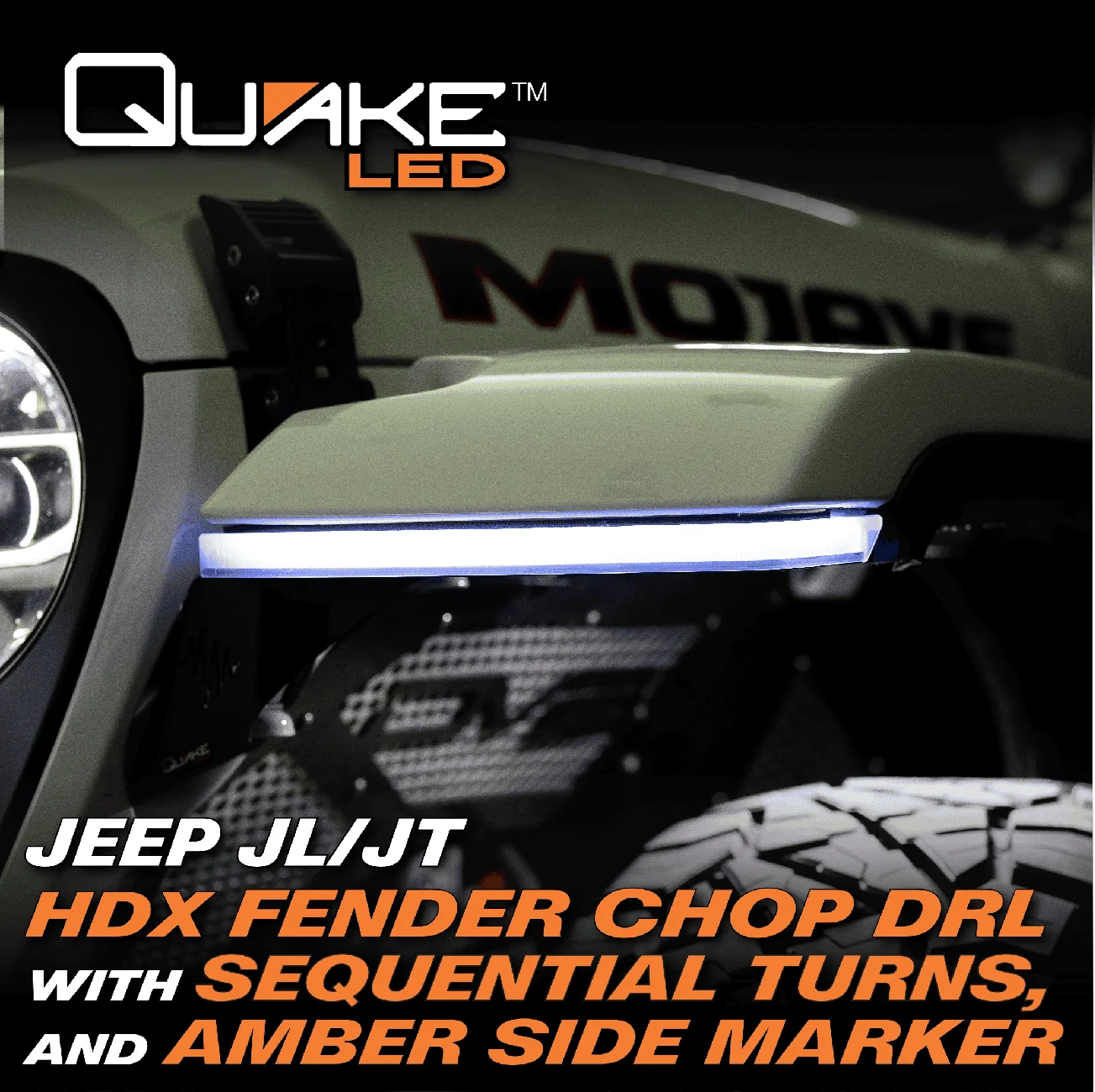 Quake LED Releases New HDX Fender Chop Kit For ALL Wrangler Trim