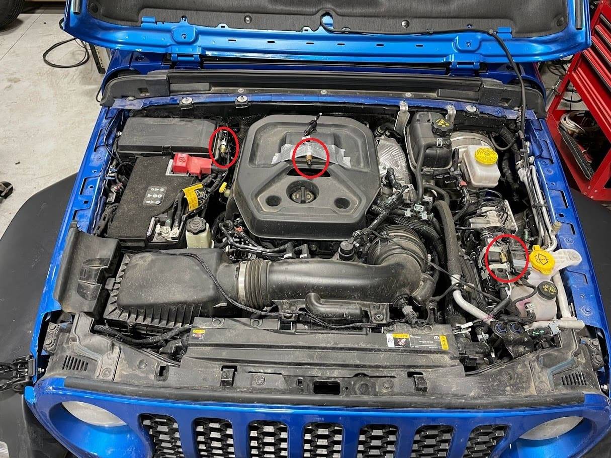 Jeep Wrangler JL TOTL Innovation H.E.R.O. Hood Performance Testing Results (Temperature / Cooling Measurements) TOTL-Hood-Testing-EngineBay