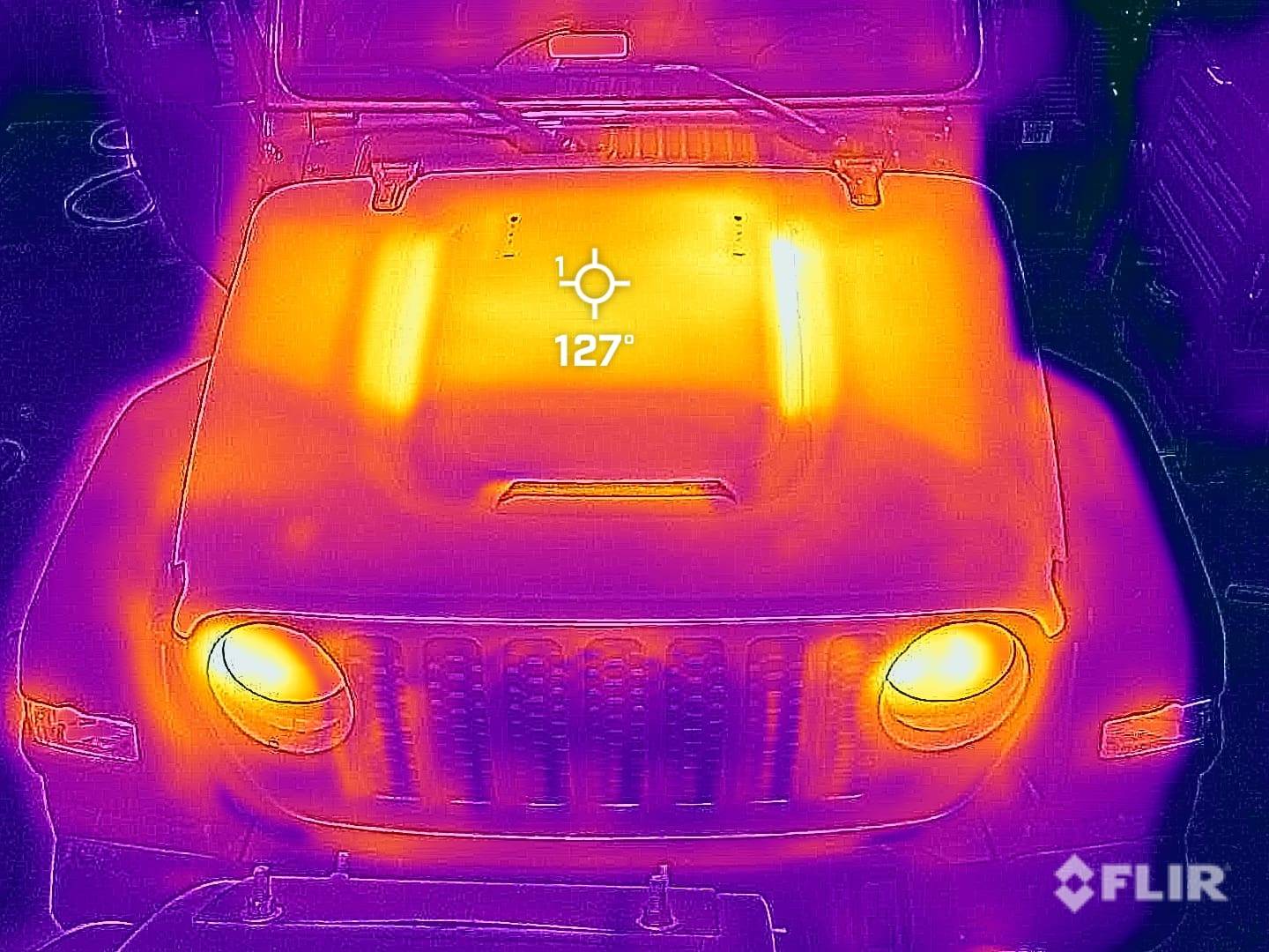 Jeep Wrangler JL TOTL Innovation H.E.R.O. Hood Performance Testing Results (Temperature / Cooling Measurements) TOTL-Hood-Testing_HERO-Hood-Idle_4
