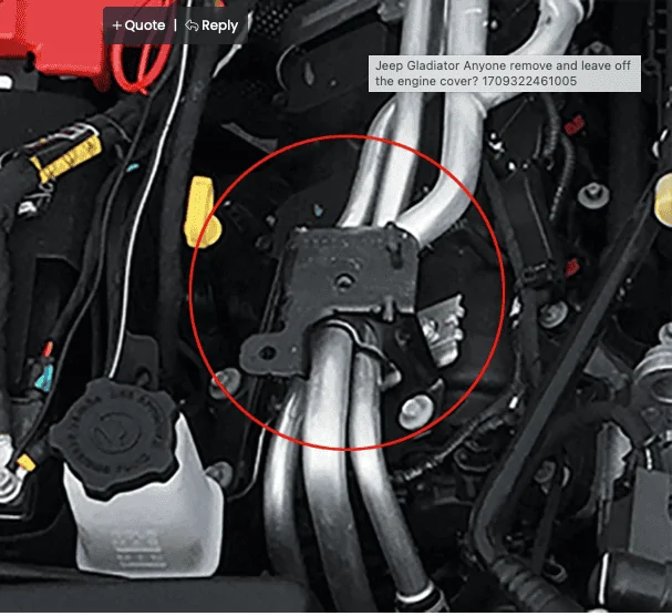 Jeep Wrangler JL Removed the engine cover. 1709330573822