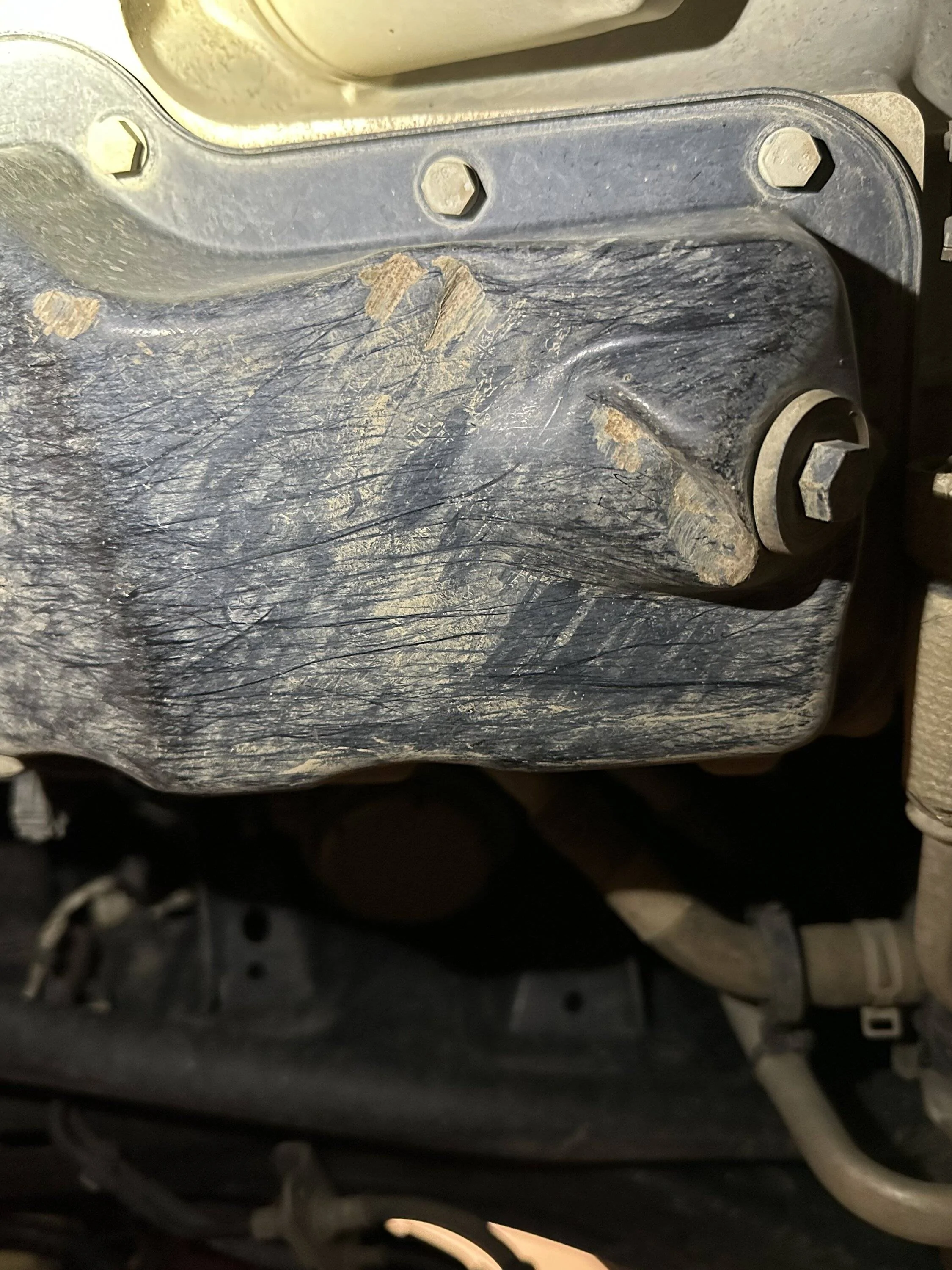 Jeep Wrangler JL Dented Oil Pan IMG_0401