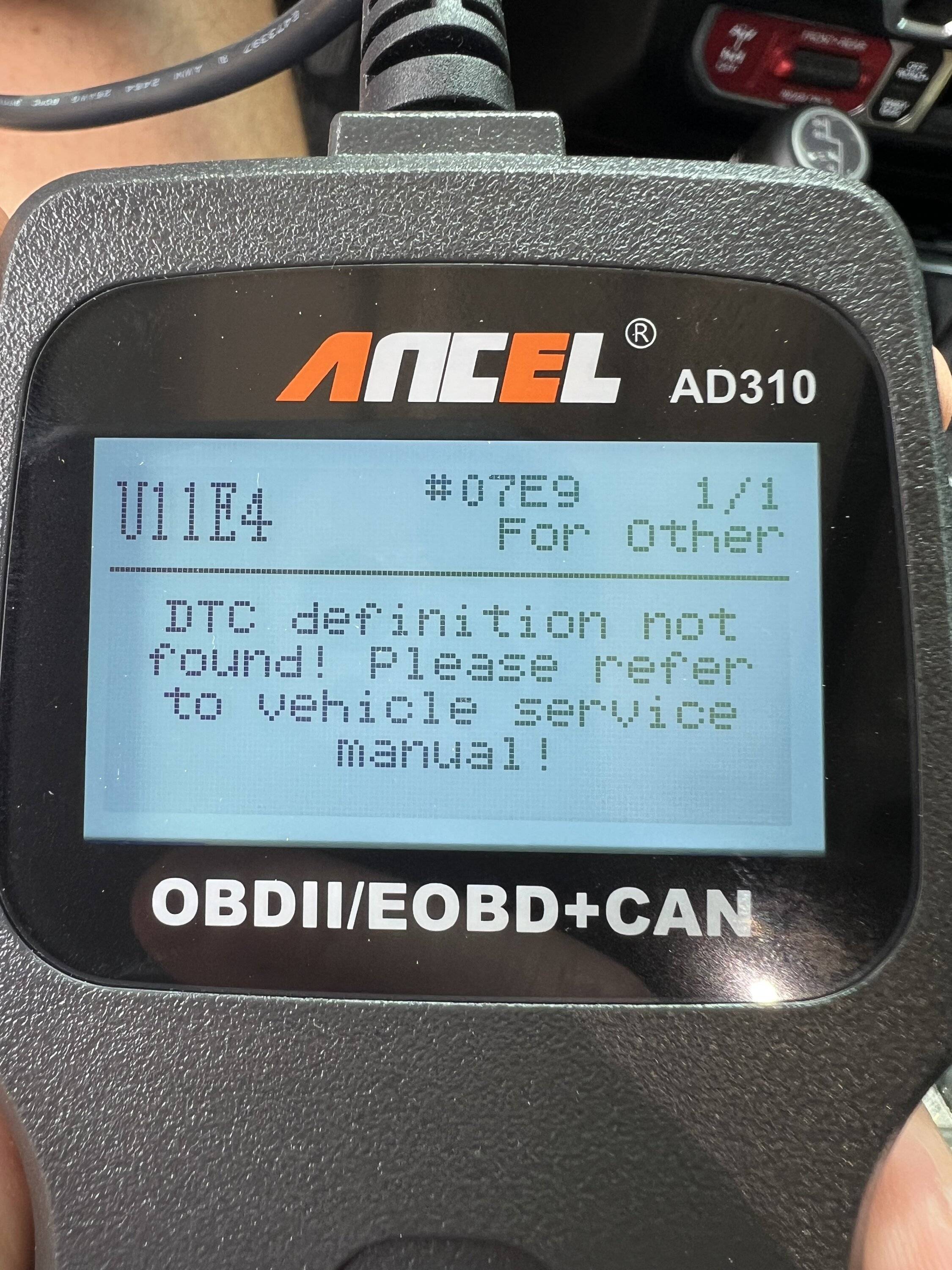 Jeep Wrangler JL Mysterious U11E4 code… help! IMG_0270