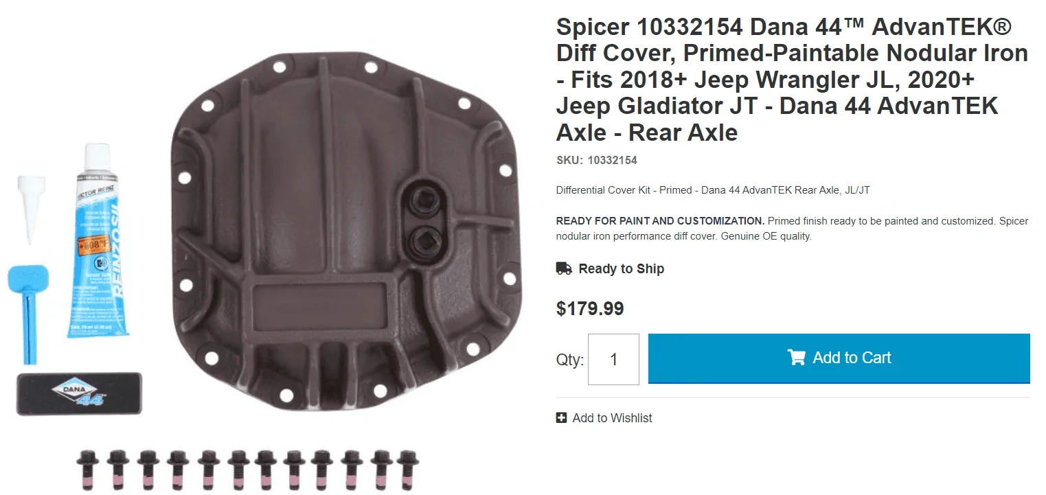 Jeep Wrangler JL Diff Covers 1709668501112