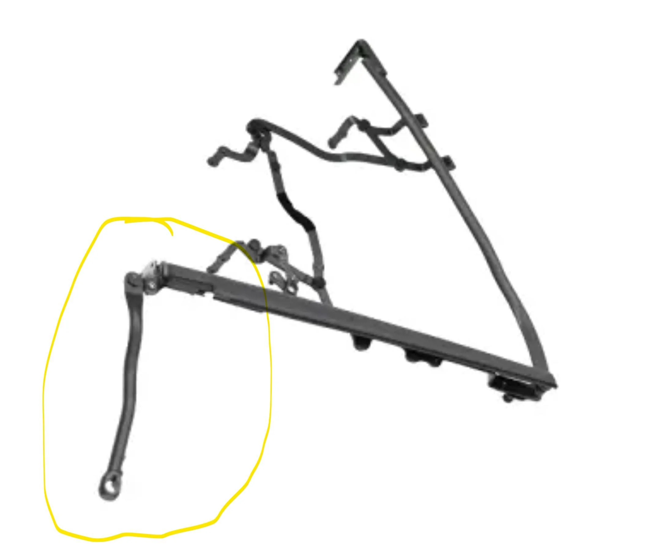Jeep Wrangler JL Replacing bent bow arm on Soft Top rear rail