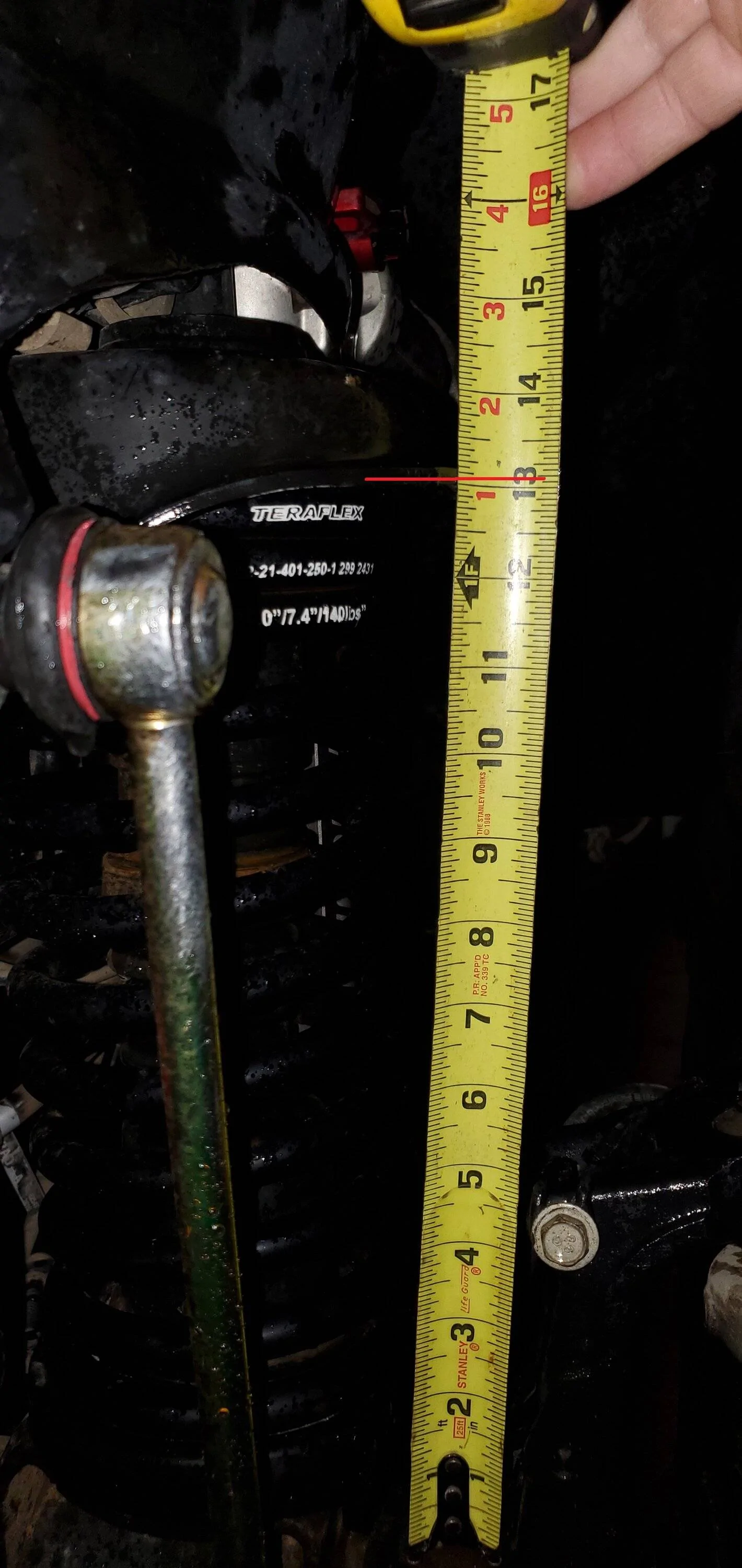 Jeep Wrangler JL MC AntiSway Bar extension links Driver side spring length