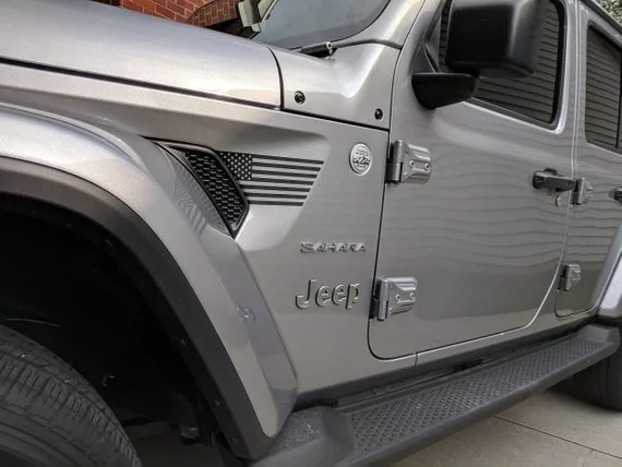 Jeep Wrangler JL Black hood decal for Rubicon flag decal