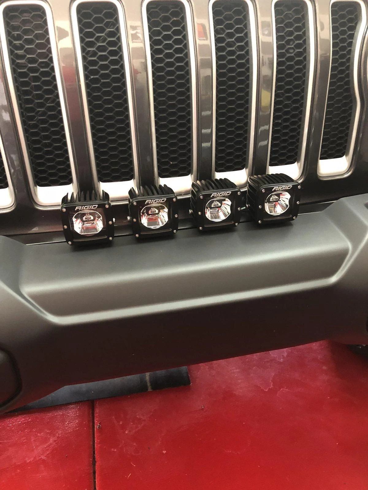 Jeep Wrangler JL Lights mounted to standard bumper 159C7700-C976-407D-903F-45FCD81FC41A