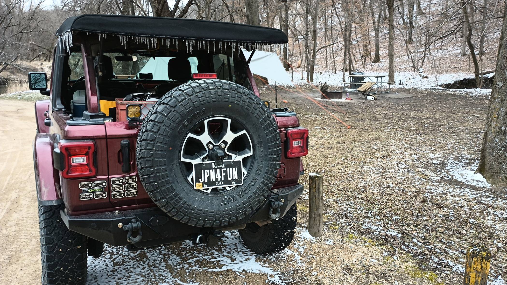 Jeep Wrangler JL Overnight Winter Camping in -15C (5F) IMG_20240322_164615865