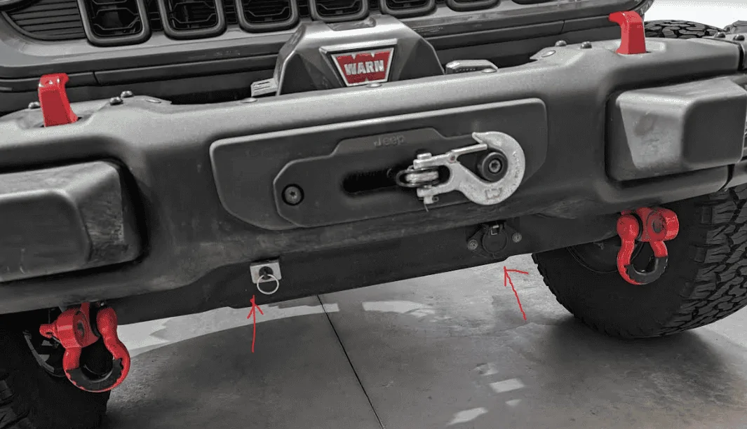 Jeep Wrangler JL Flat towing Harness location Jeep Frount
