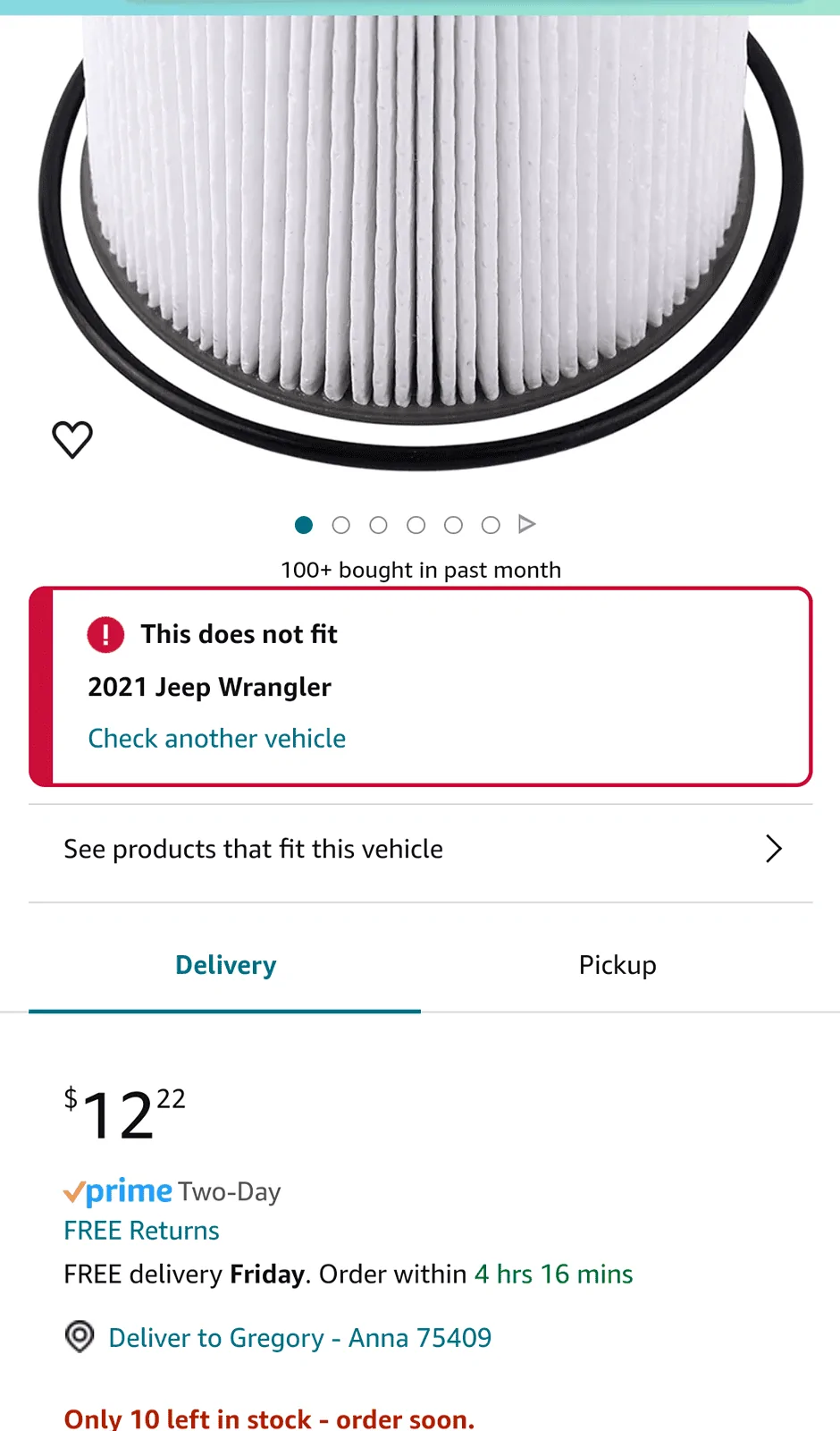 Jeep Wrangler JL Mopar Fuel filter or fake? Screenshot_20240403-142930-222