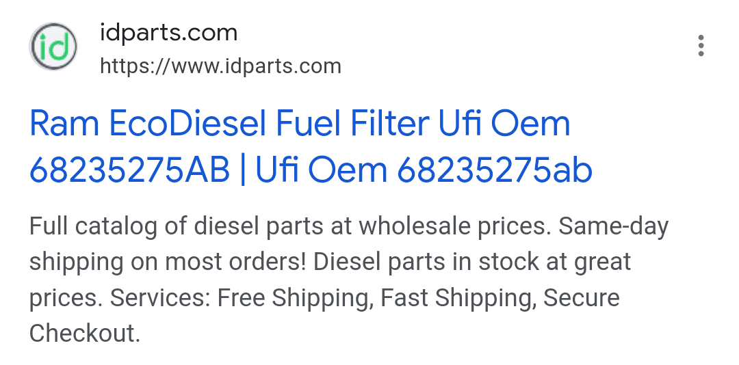 Jeep Wrangler JL Mopar Fuel filter or fake? Screenshot_20240403-184952-220