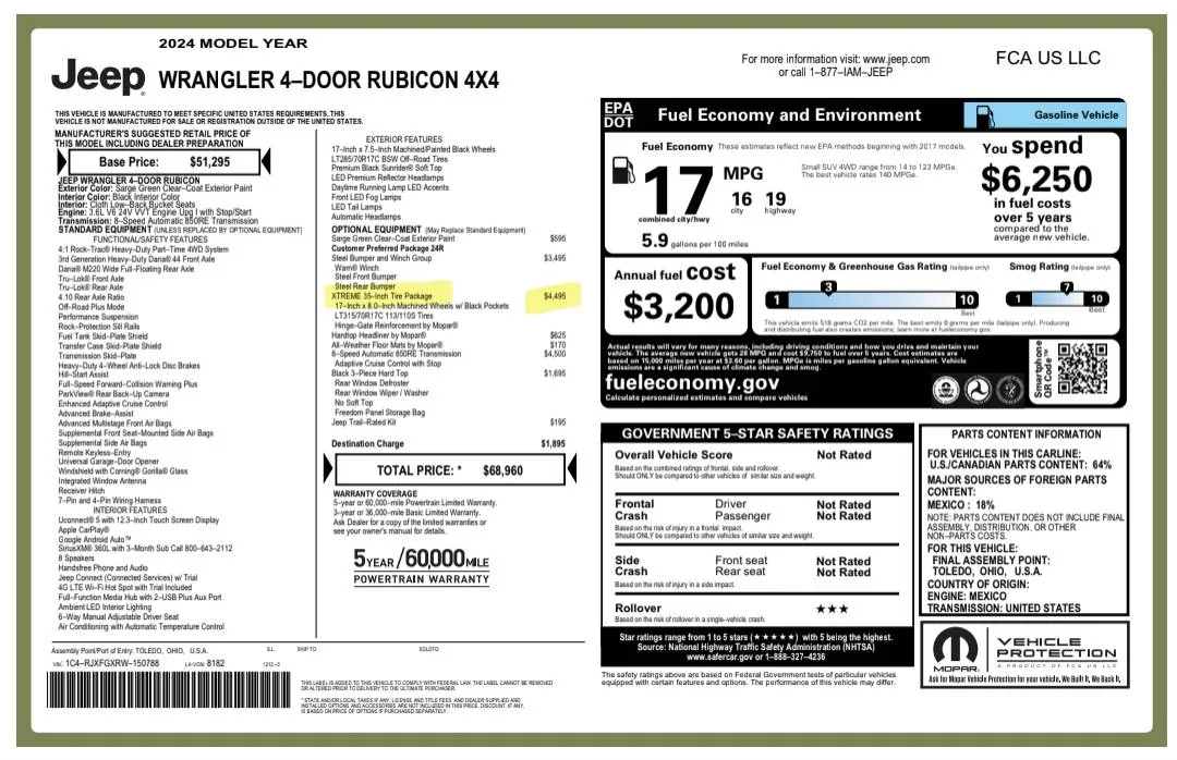 Jeep Wrangler JL Question about these 2 window stickers 1C4RJXFGXRW150788_windowSticker_240404_121854