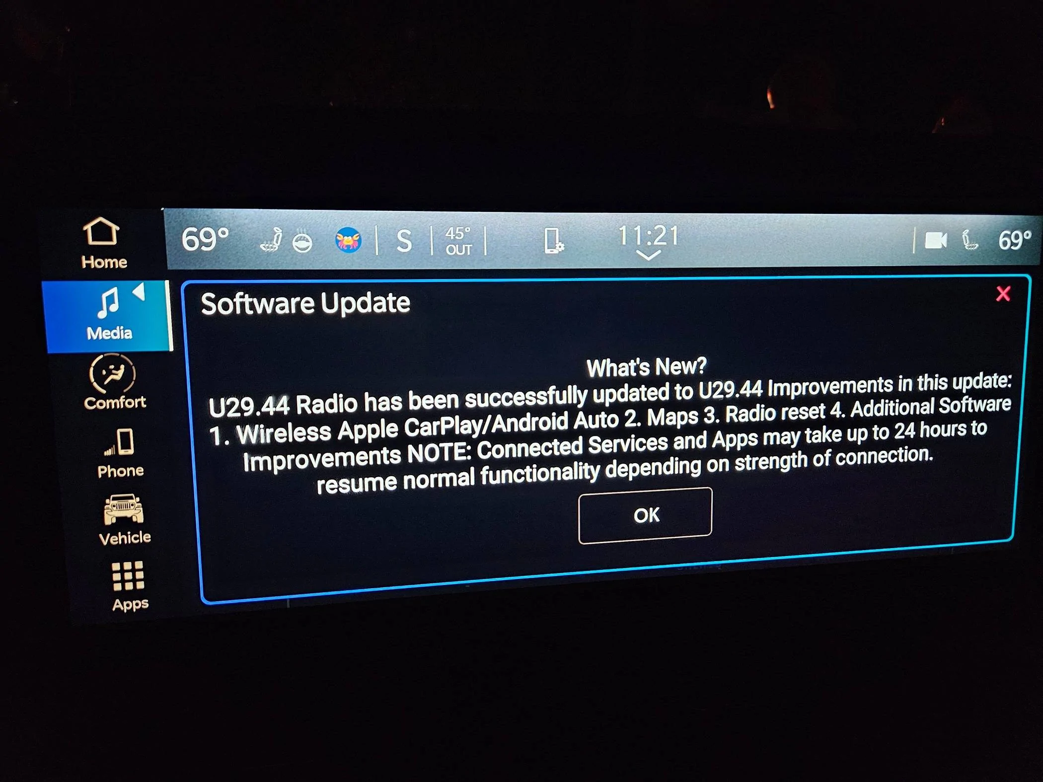 Jeep Wrangler JL MY 2024 - Uconnect update U29.44 patch notes? 20240405_232144