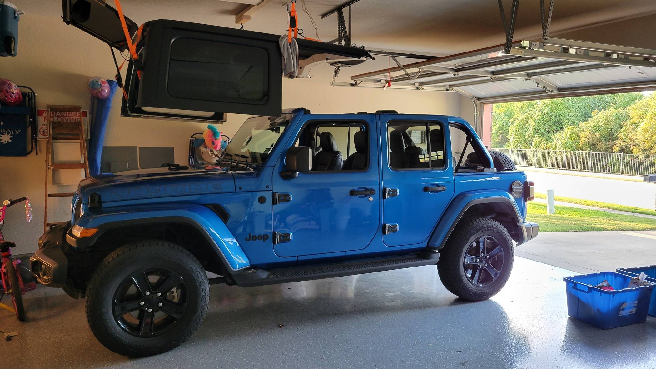 Jeep Wrangler JL Homemade hardtop hoist. 20210916_182445