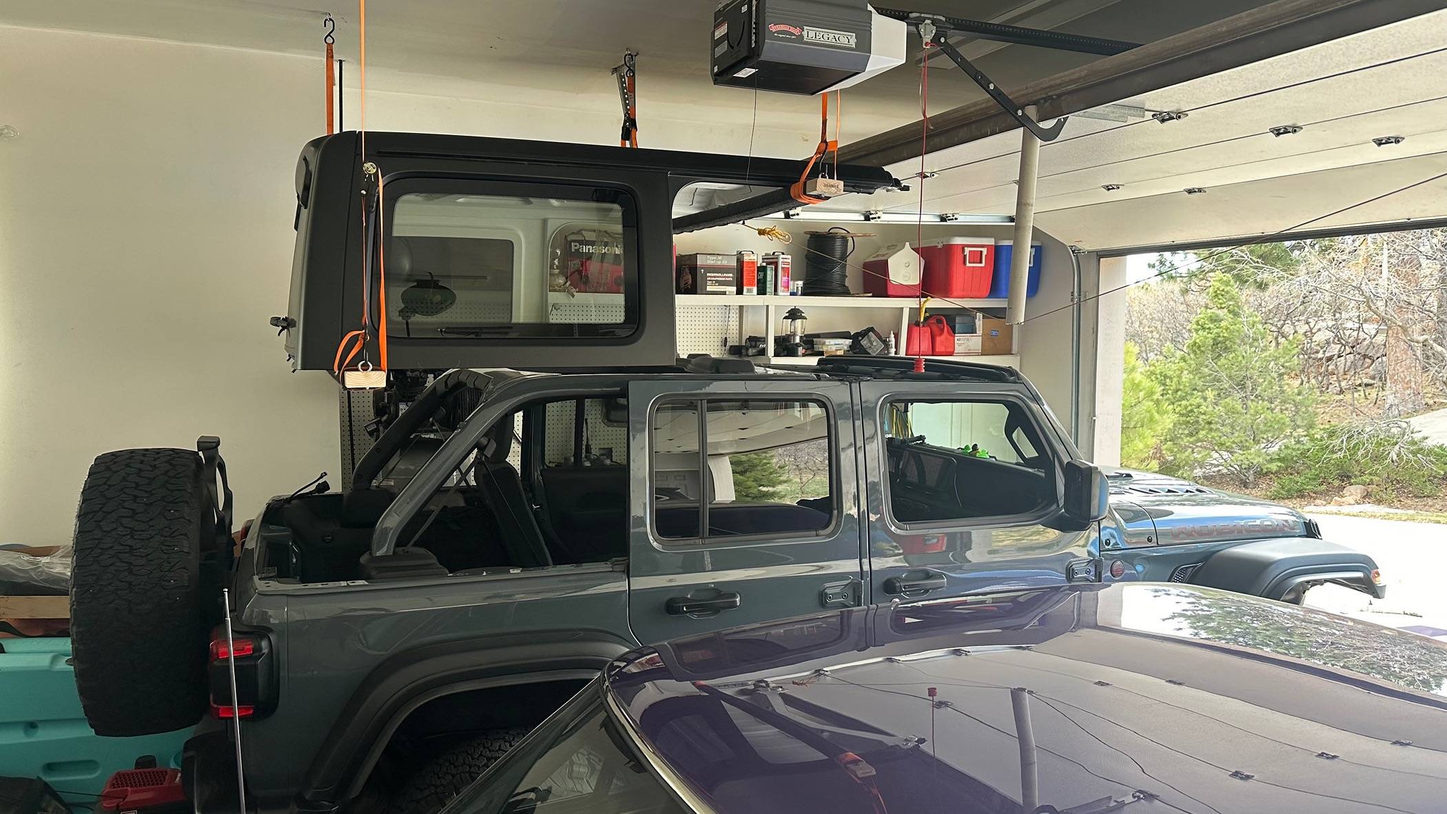 Jeep Wrangler JL Homemade hardtop hoist. IMG_6896