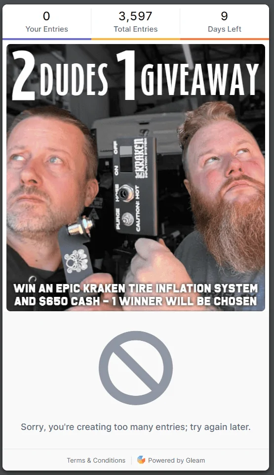 Jeep Wrangler JL 2 Dudes 1 Giveaway - WIN an EPIC Kraken Tire Inflation System 1713403045979-yf