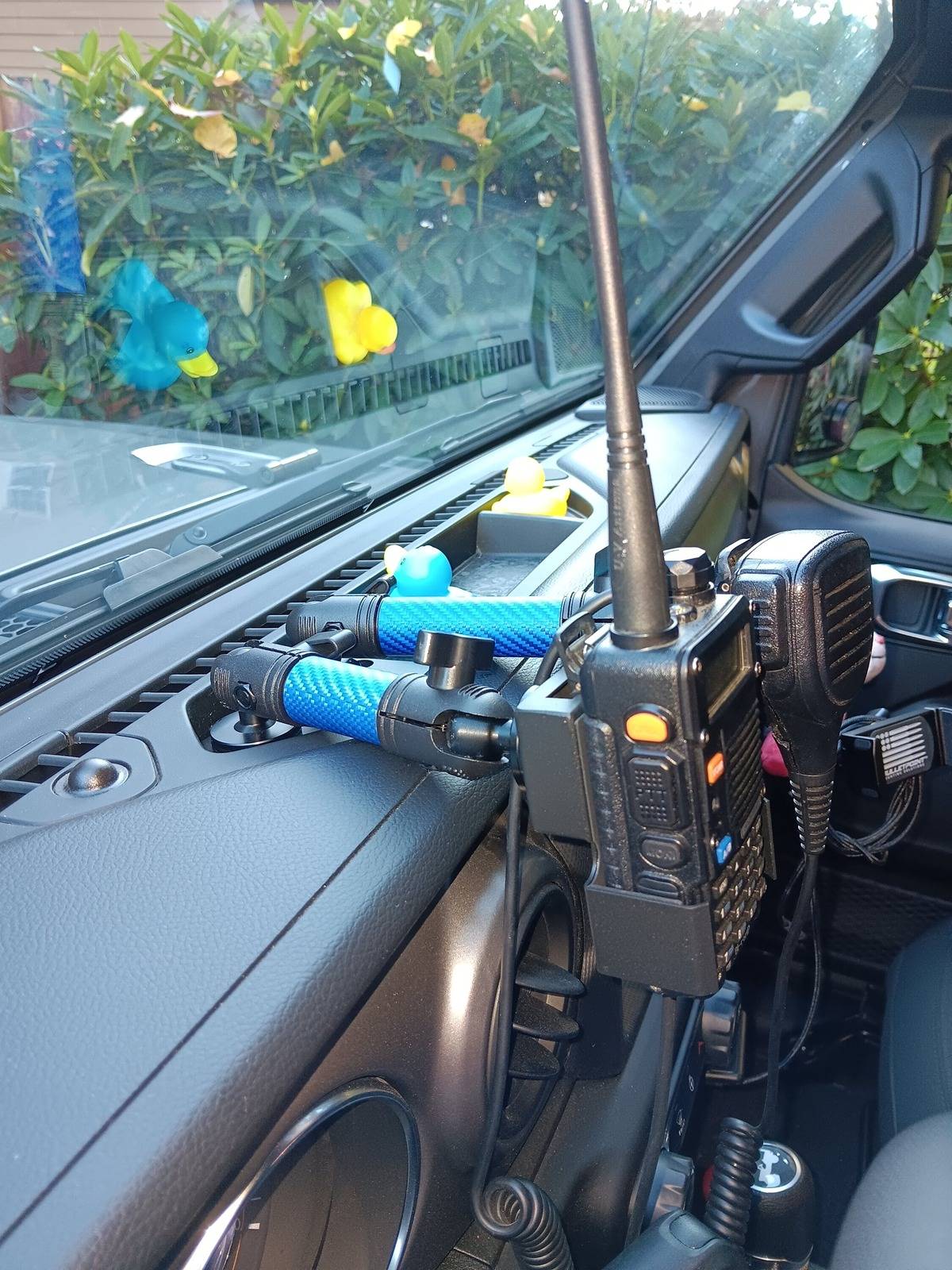 Jeep Wrangler JL CB/GMRS Mic Mounts for 2024 dash JLU radio mount.1