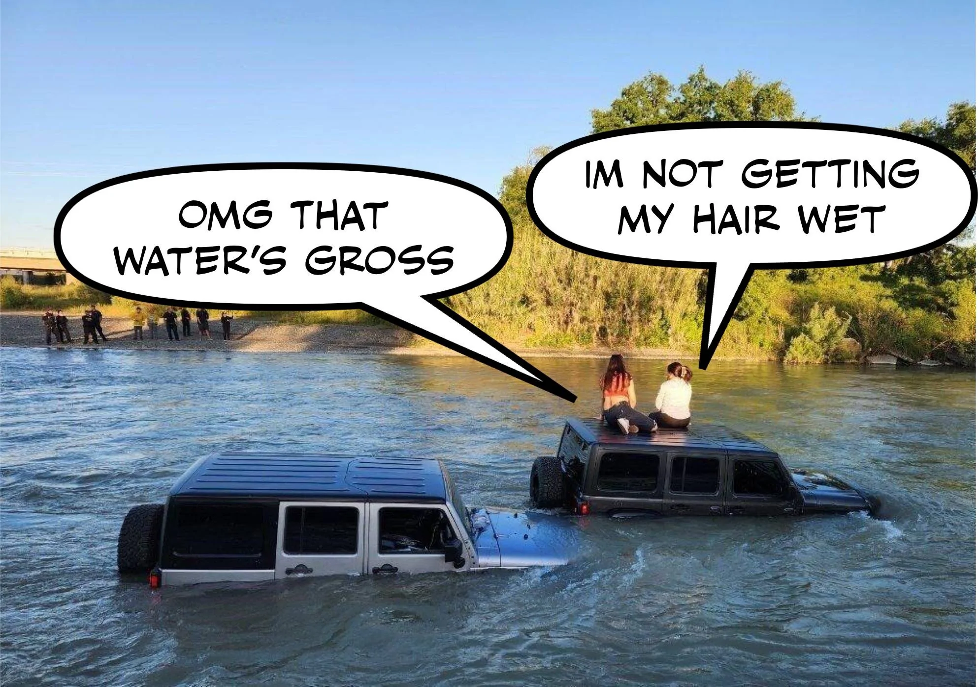 Jeep Wrangler JL 2 Jeeps Stuck In Deep Water IMG_1078
