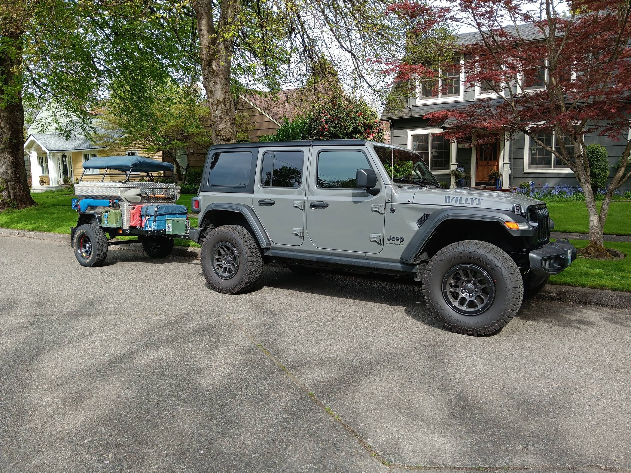 Jeep Wrangler JL Towing a Willys with a Willys. 20230502_160503