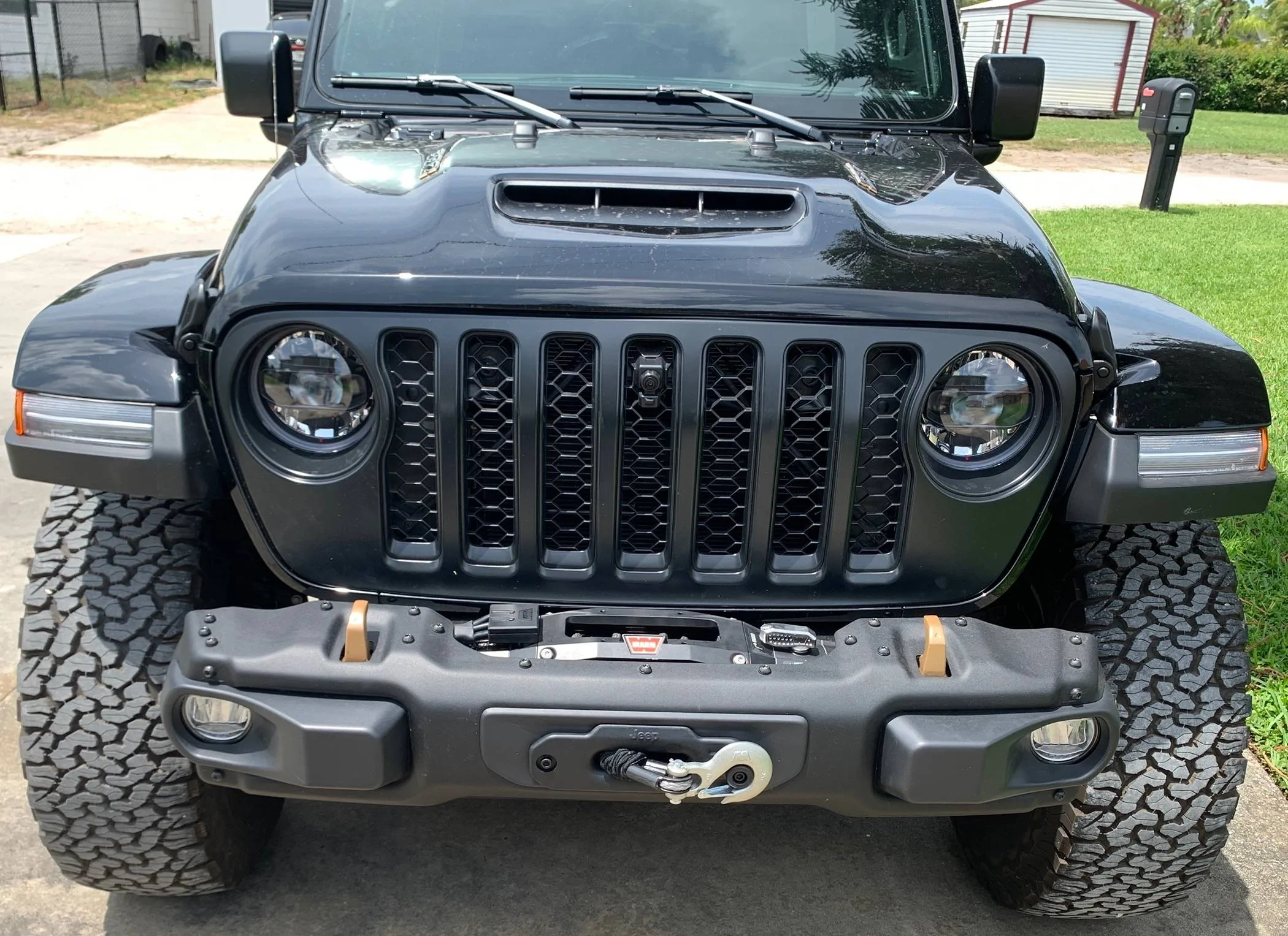 Jeep Wrangler JL Low profile mount mount Warn Zeon 12S Jeep 392 front bumper with winch    