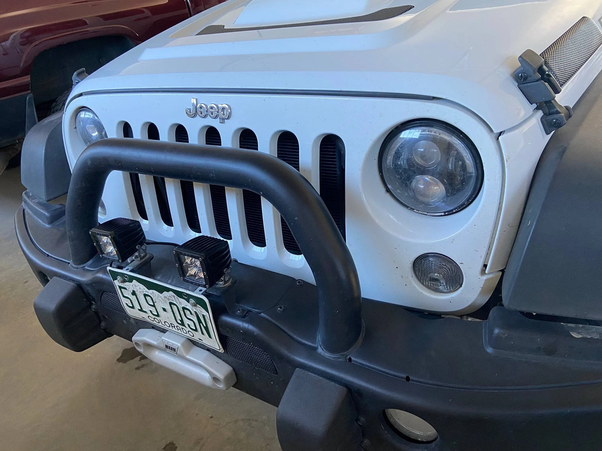 Jeep Wrangler JL Low profile mount mount Warn Zeon 12S IMG_0504