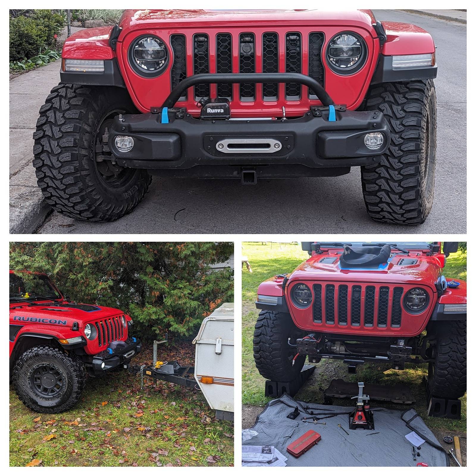 Jeep Wrangler JL Let's see those front Hitch set ups. PXL_20230903_151913604-COLLAGE