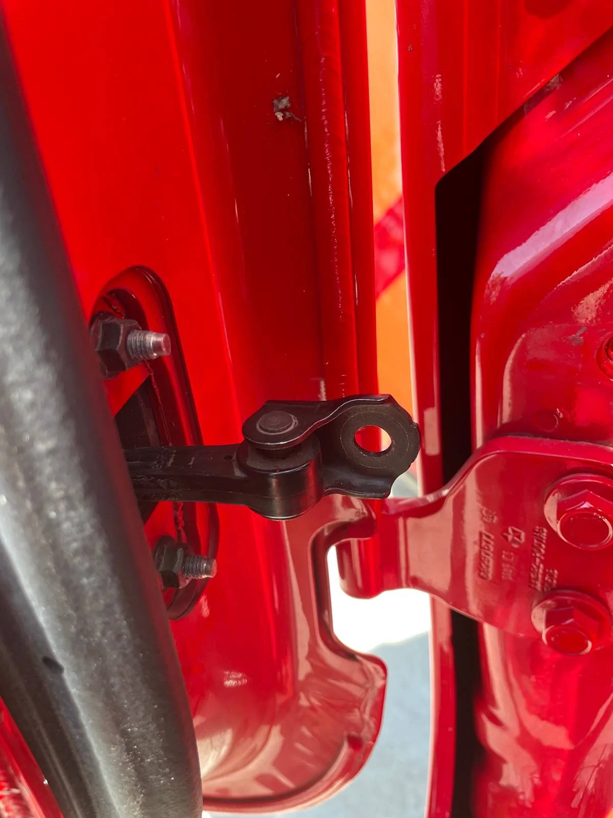 Jeep Wrangler JL Door stopper stuck inside door IMG_5871