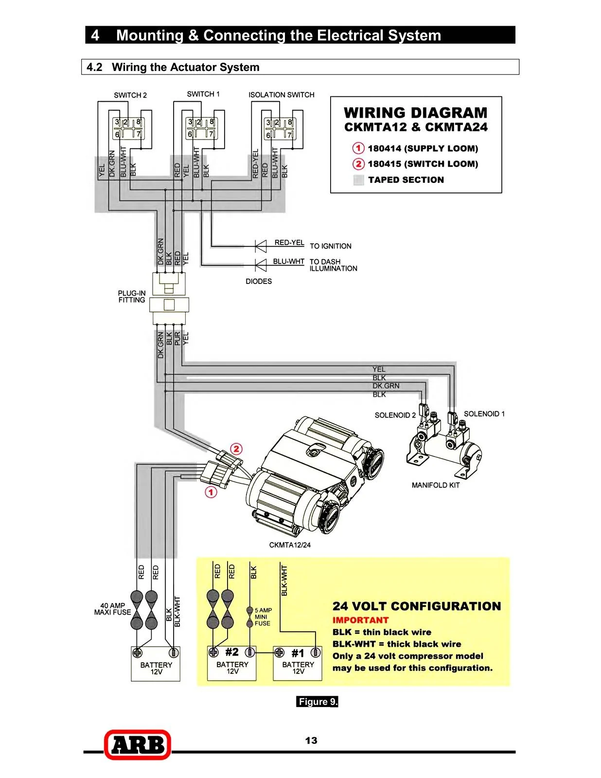 Jeep Wrangler JL ARB Twin Compressor: Extra wire at switch loom connector? ARM-CKMTA12-factory-wiring-diagram
