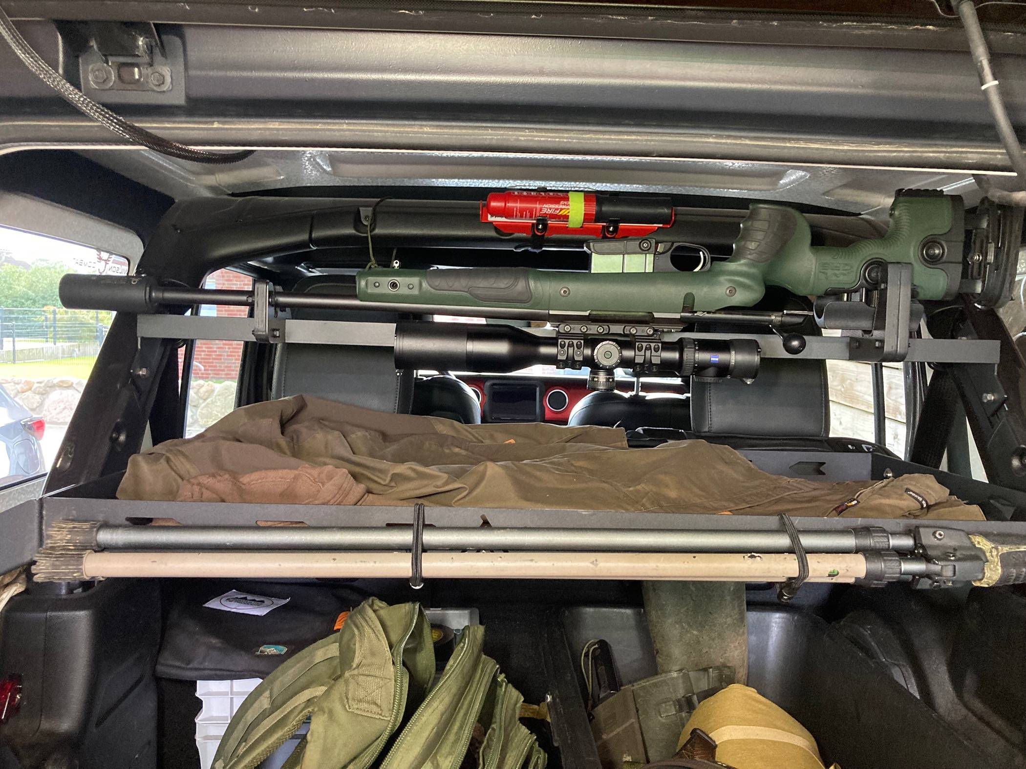 Jeep Wrangler JL DIY Roll Cage Rifle Rack IMG_6126