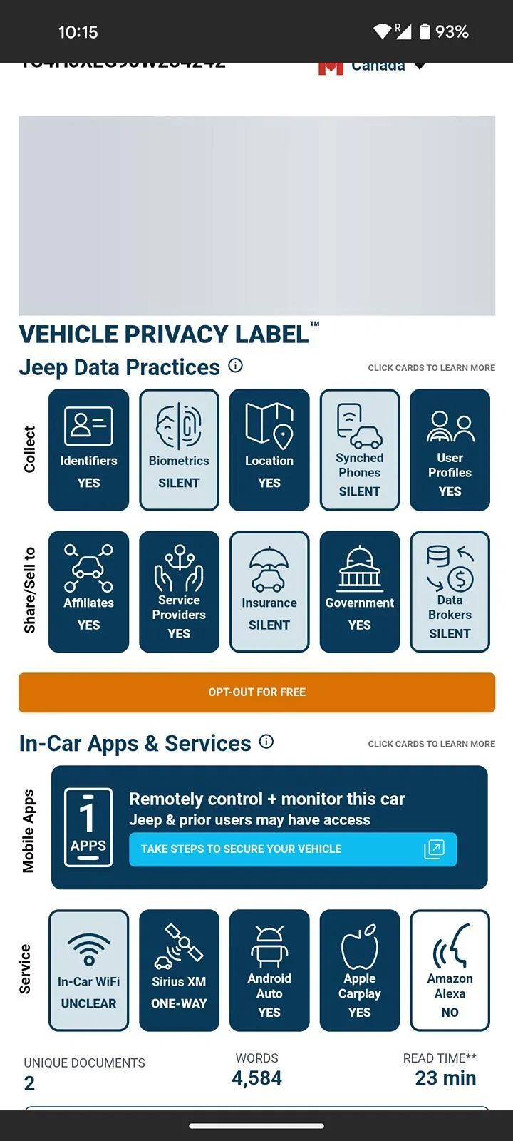 Jeep Wrangler JL Does Jeep Connect collect driving data like GM's Smart Driver? 1000018199