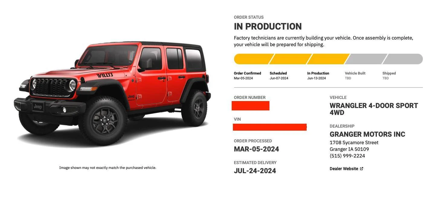 Jeep Wrangler JL Long time to Schedule? Screenshot 2024-06-17 at 2.10.04 PM