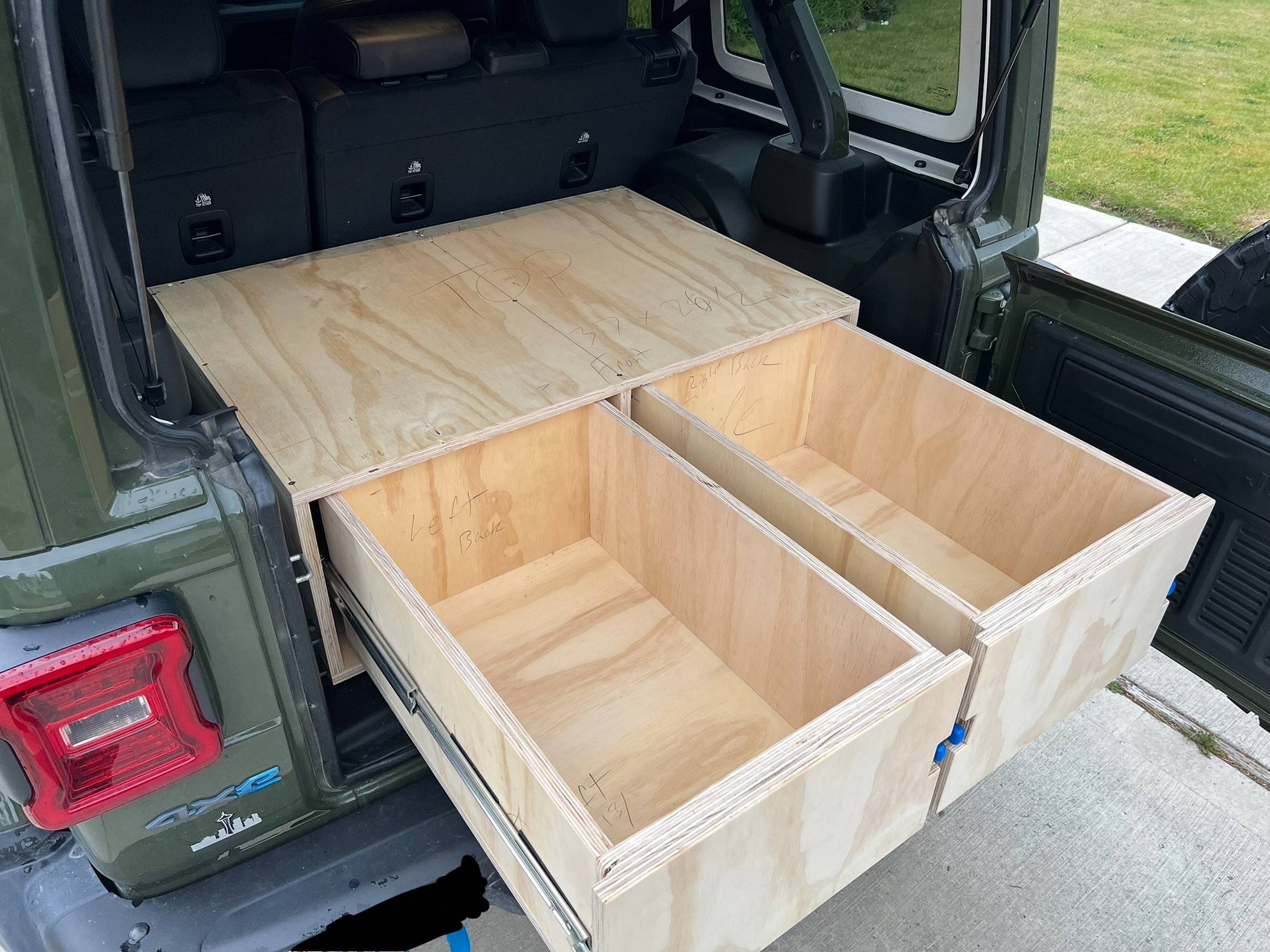 Jeep Wrangler JL JL 4xe Homemade Drawer. IMG_5830