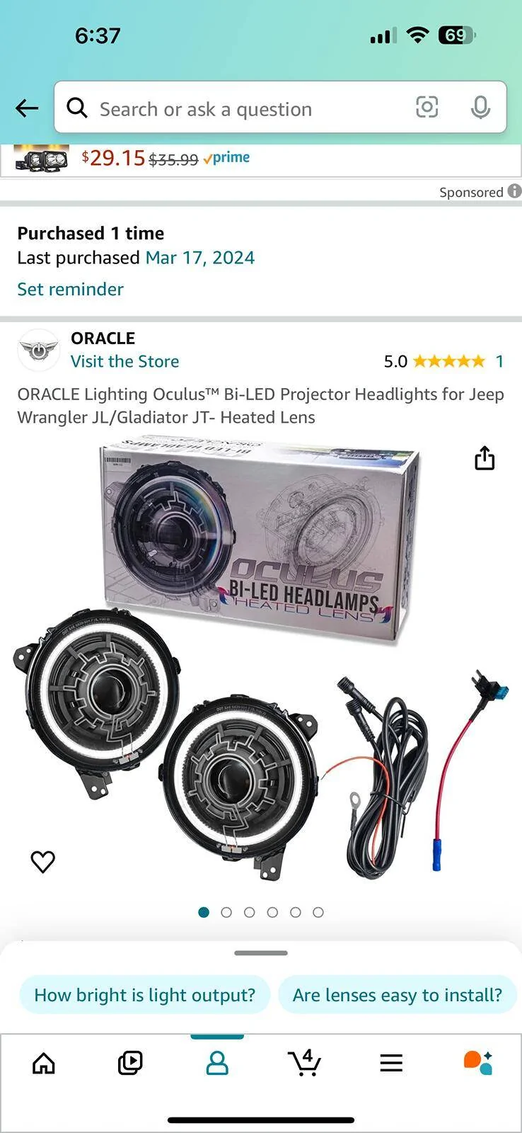 Jeep Wrangler JL Oracle heated headlights IMG_2959